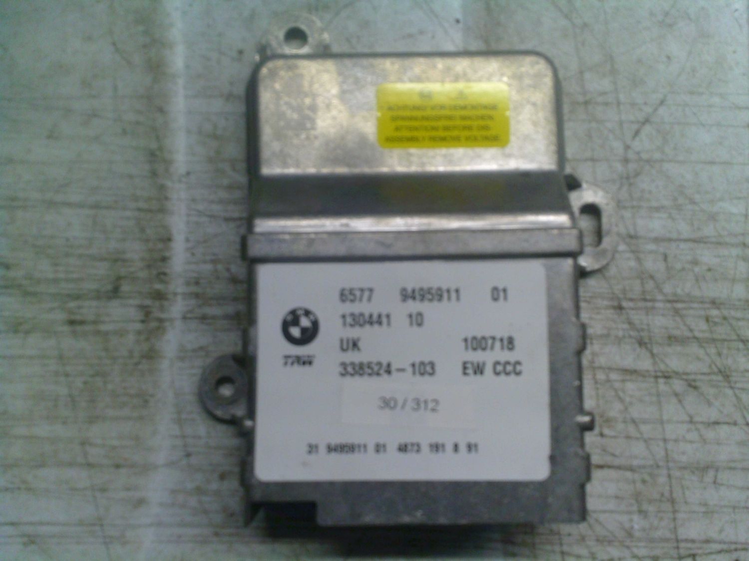 30-312 Centralina Airbag Trw 6577 9495911 65779495911 130441 100718 338524-103  MINI  Cooper