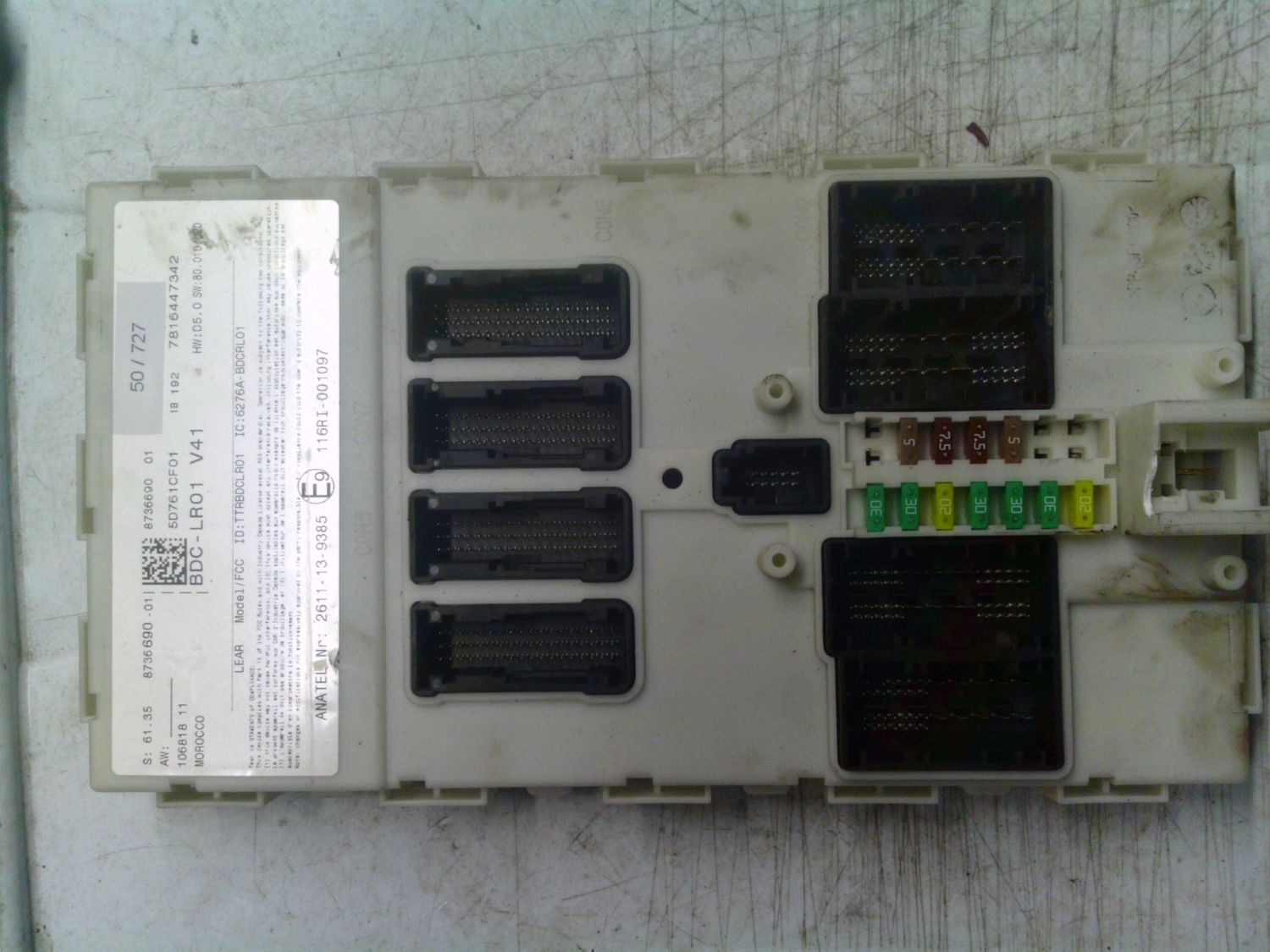 50-727 Body Computer Lear 2611-13-9385 2611139385 BDC-LR01 V41 8736690 01   MINI  Varie