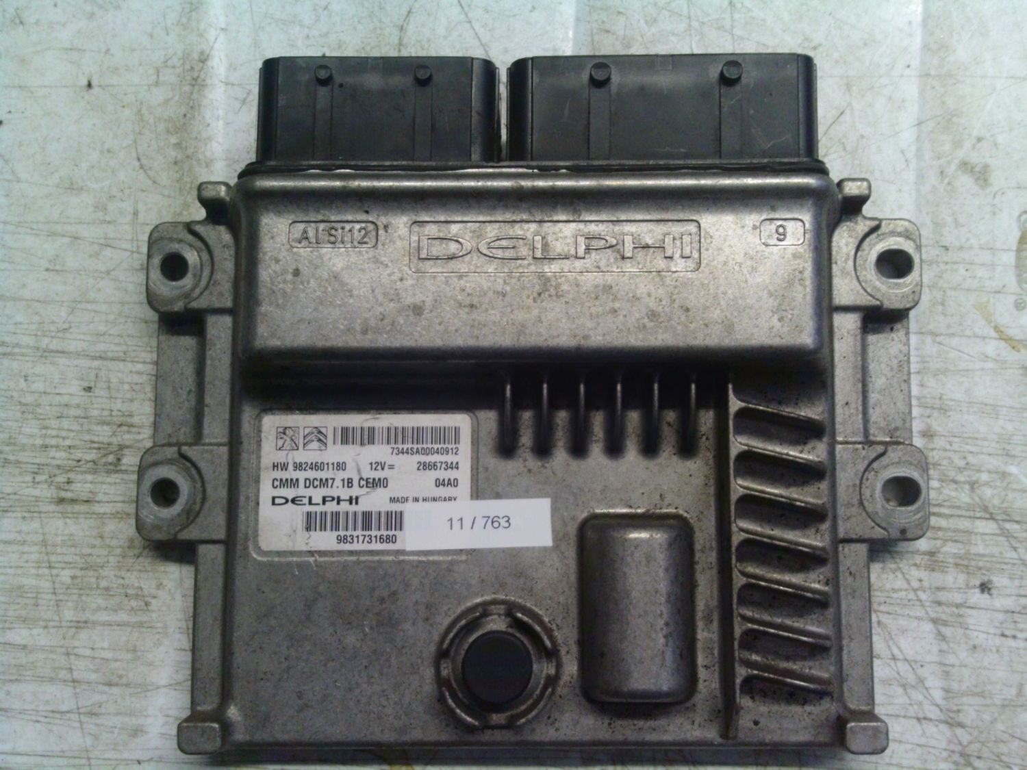 11-763 Centralina Motore Delphi 28667344   HW 9824601180 CMM DCM7.1B CEMO DCM7.1B 9831731680 CITROEN Diesel Boxer