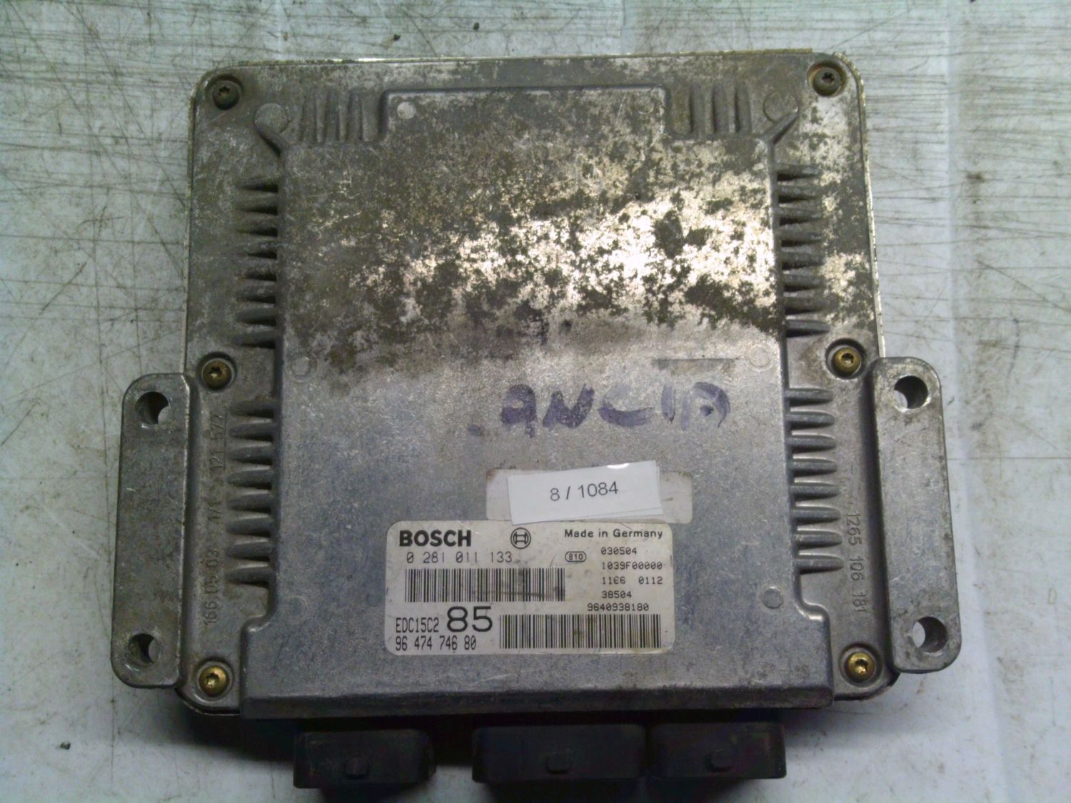 8-1084 Centralina Motore Bosch 0 281 011 133 0281011133 96 474 746 80 1039F00000 EDC15C2 85 LANCIA Diesel PHEDRA