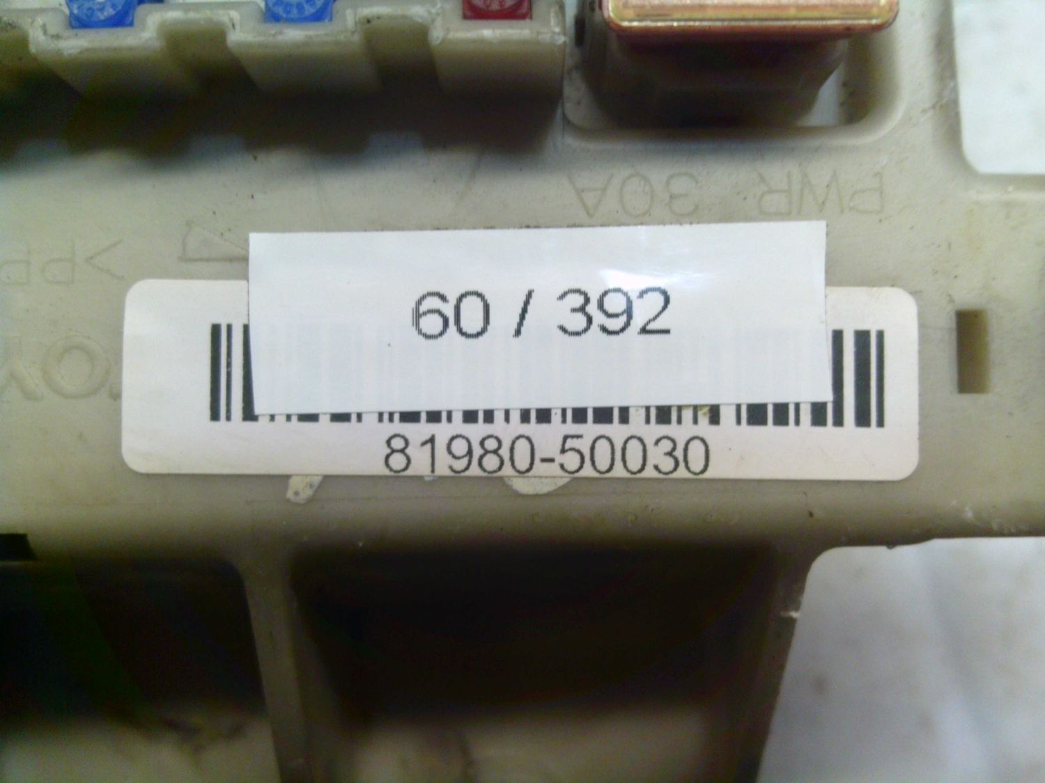 60-392 Scatola Fusibili Toyota 81980-50030 8198050030     TOYOTA Diesel RAV 4