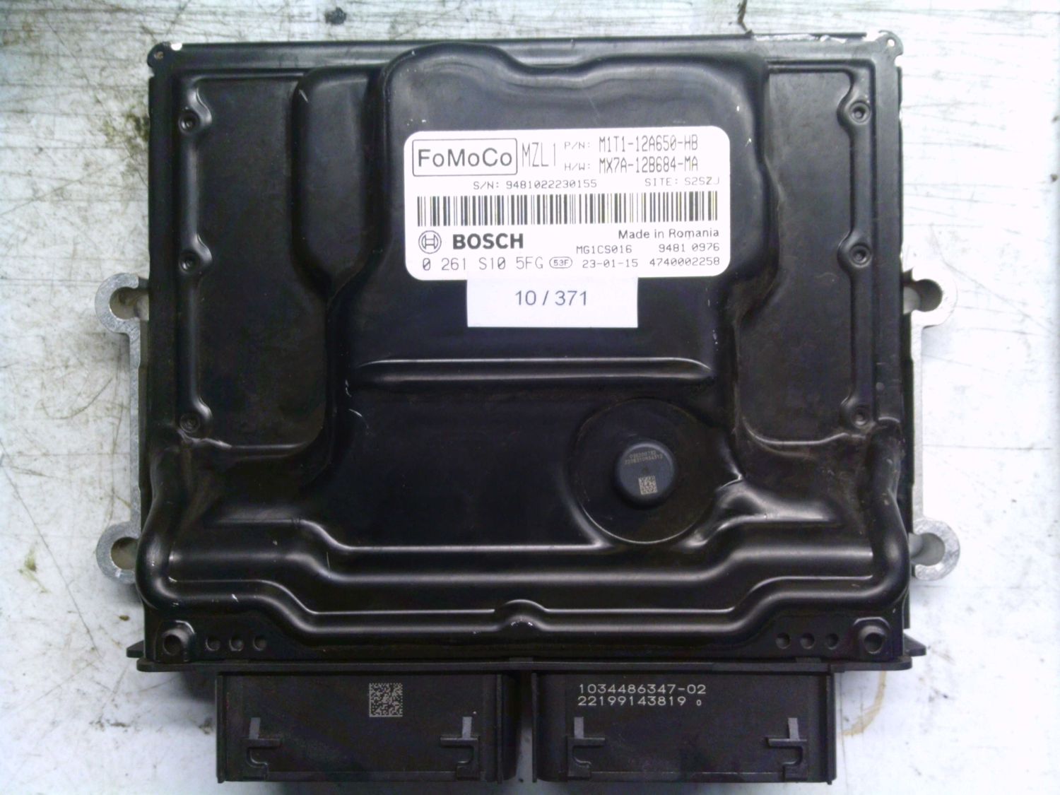 10-371 Centralina Motore Bosch 0 261 S10 5FG 0261S105FG M1T1-12A650-HB 4740002258 MX7A-12B684-MA MG1CS016 FORD Elettrica / Benzina PUMA 10-371 Centralina Motore Bosch 0 261 S10 5FG 0261S105FG M1T1-12A650-HB 4740002258 MX7A-12B684-MA MG1CS016 FORD Elettrica / Benzina PUMA