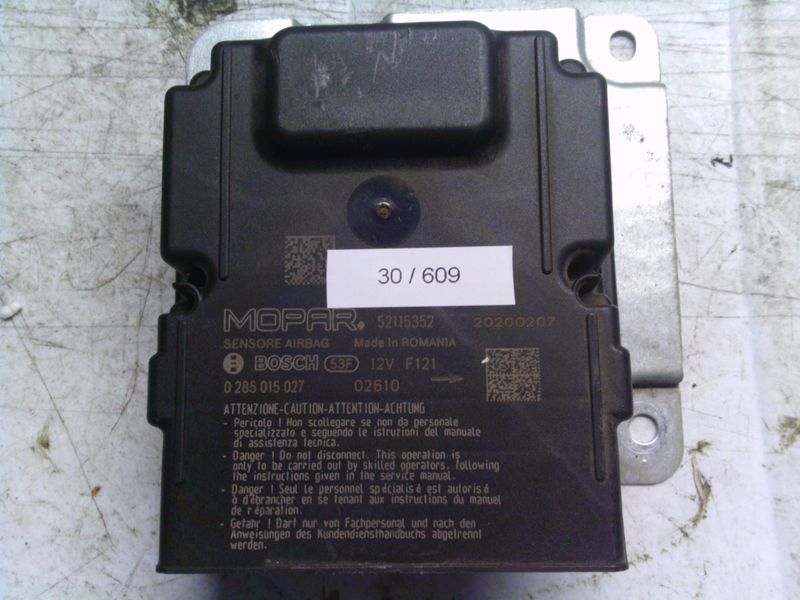 30-609 Centralina Airbag Mopar 0 285 015 027 0285015027 52115352  500  ABART  FIAT Elettrica / Benzina 500