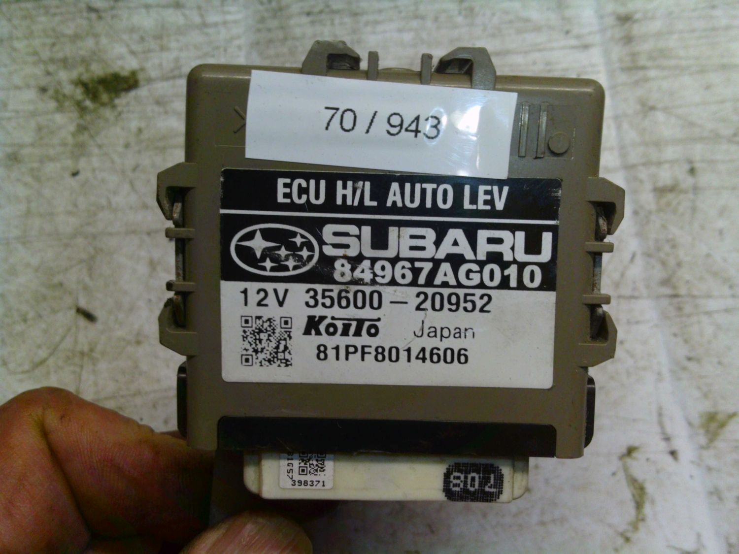 70-943 Centralina Fari Koito 35600-20952 3560020952 84967AG010    SUBARU  LEGACY
