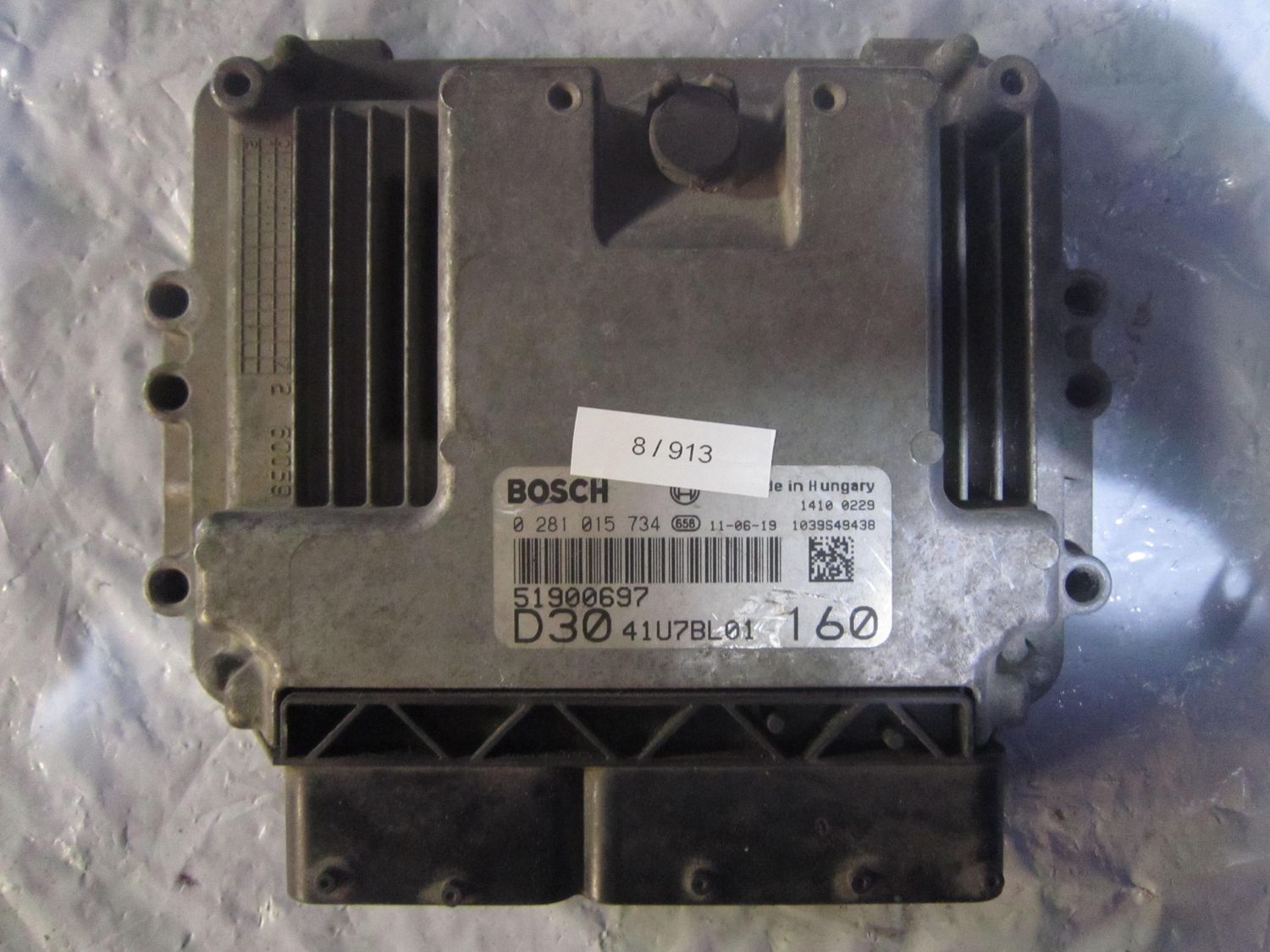 8-913 Centralina Motore Bosch 0 281 015 734 0281015734 51900697 1039S48438 D30 41U7BL01 160 FIAT Diesel Ducato 8-913 Centralina Motore Bosch 0 281 015 734 0281015734 51900697 1039S48438 D30 41U7BL01 160 FIAT Diesel Ducato