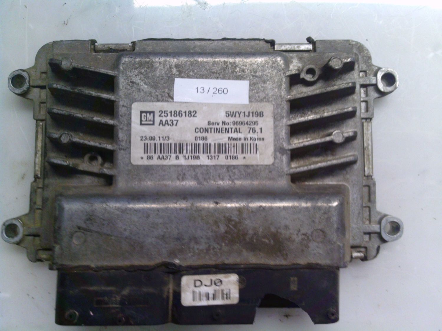 13-260 Centralina Motore Continental 5WY1J19B   96964295 AA37 25186182 76.1 OPEL Benzina Astra