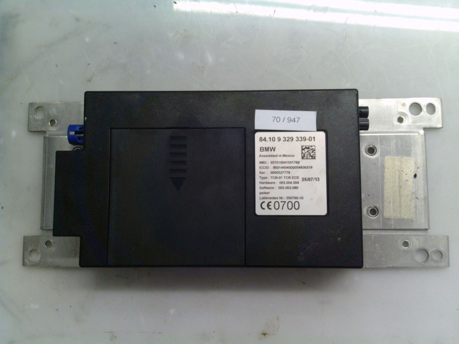 70-947 Centralina Bluetooth Bmw 84.10 9 329 339-01 84.10932933901 TCB-01 TCB ECE BMW VARIE 70-947 Centralina Bluetooth Bmw 84.10 9 329 339-01 84.10932933901 TCB-01 TCB ECE BMW VARIE