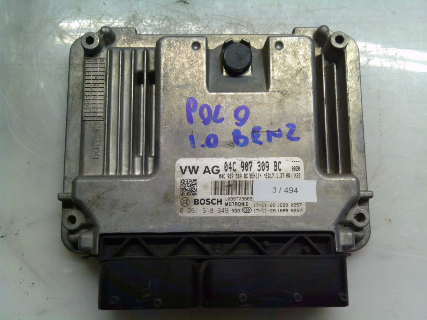 3-494 Centralina Motore Bosch 0 261 S18 349 0261S18349 04C 907 309 BC 1039T09889 MED17.1.27 HW: H20 VOLKSWAGEN Benzina Polo 3-494 Centralina Motore Bosch 0 261 S18 349 0261S18349 04C 907 309 BC 1039T09889 MED17.1.27 HW: H20 VOLKSWAGEN Benzina Polo