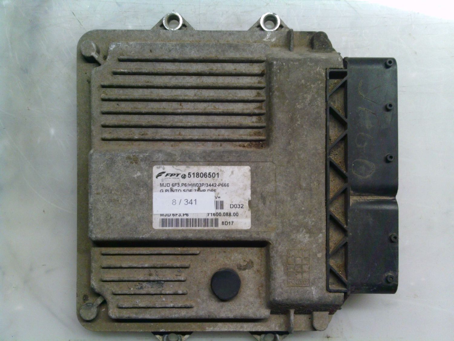 8-341 Centralina Motore Magneti Marelli 51806501   MJD 6F3.P6  71600.088.00 HW03P.3442-P666 FIAT Diesel Punto