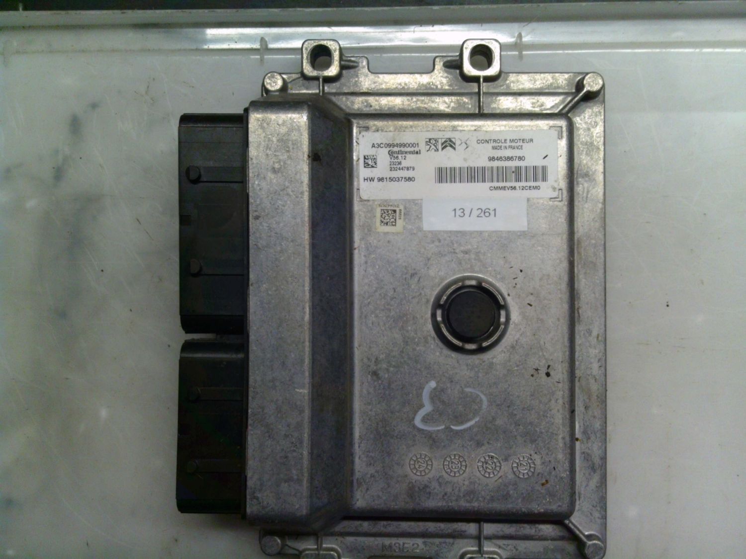 13-261 Centralina Motore Continental 9846386780 A3C0994990001 9815037580 V56.12 OPEL Benzina Corsa 13-261 Centralina Motore Continental 9846386780 A3C0994990001 9815037580 V56.12 OPEL Benzina Corsa