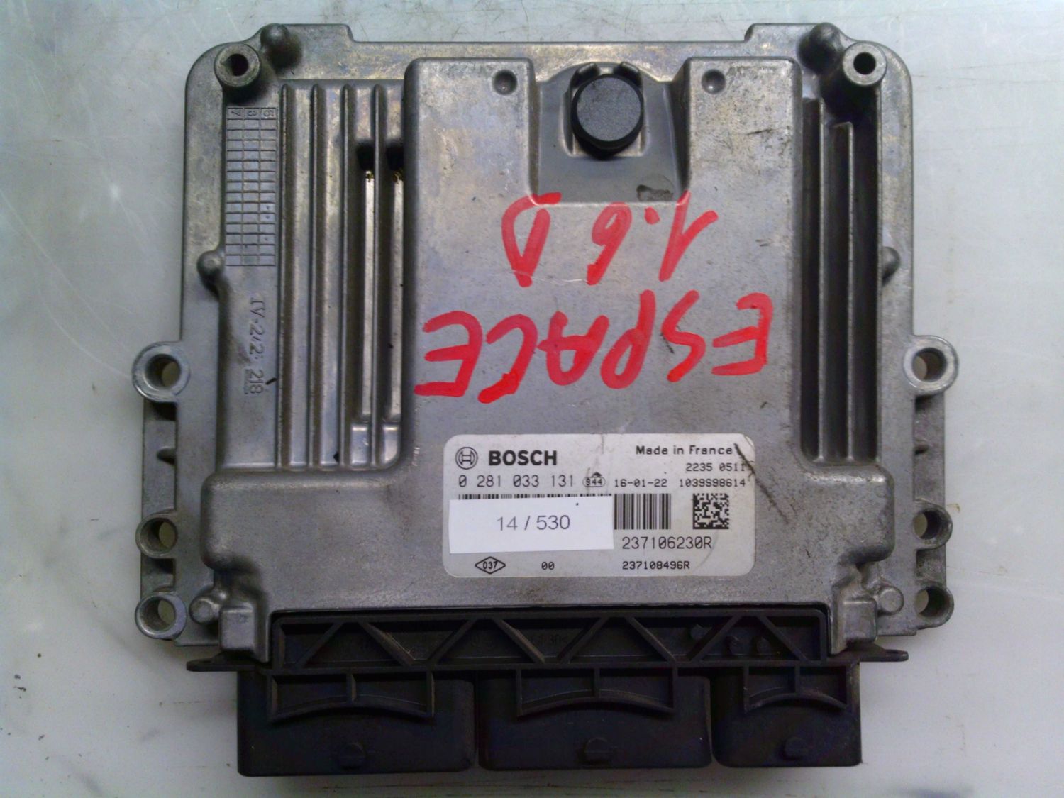 14-530 Centralina Motore Bosch 0 281 033 131 0281033131 237106230R 1039S98614 237108496R RENAULT Diesel ESPACE 14-530 Centralina Motore Bosch 0 281 033 131 0281033131 237106230R 1039S98614 237108496R RENAULT Diesel ESPACE
