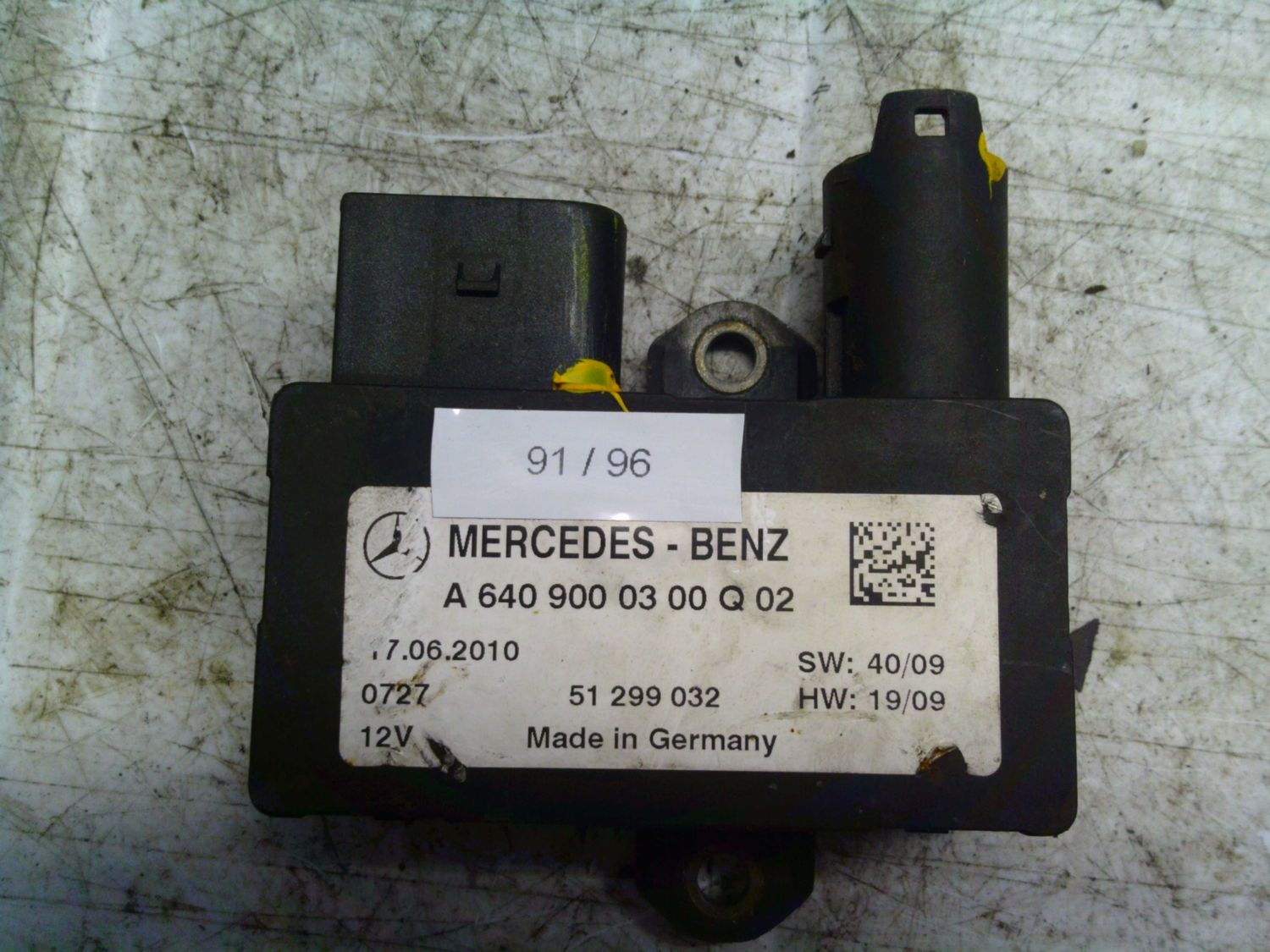 91-96 Rele' Candeletta Mercedes A 640 900 03 00 A6409000300 Q 02 51299032 HW 19/09 SW 40/09 MERCEDES Diesel Varie