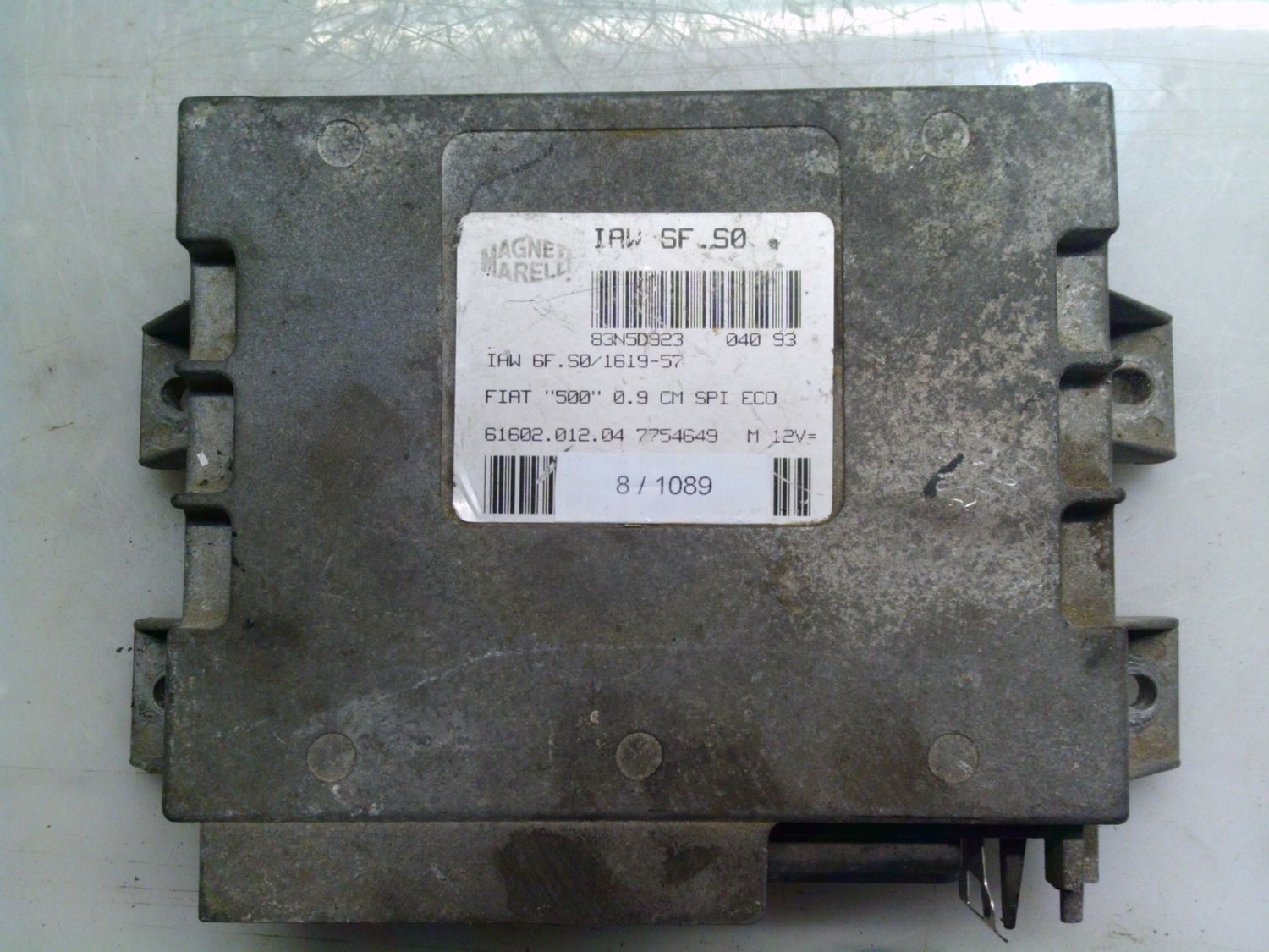 8-1089 Centralina Motore Magneti Marelli IAW 6F.S0 IAW6F.S0 61602.012.04  7754649  FIAT Benzina 500