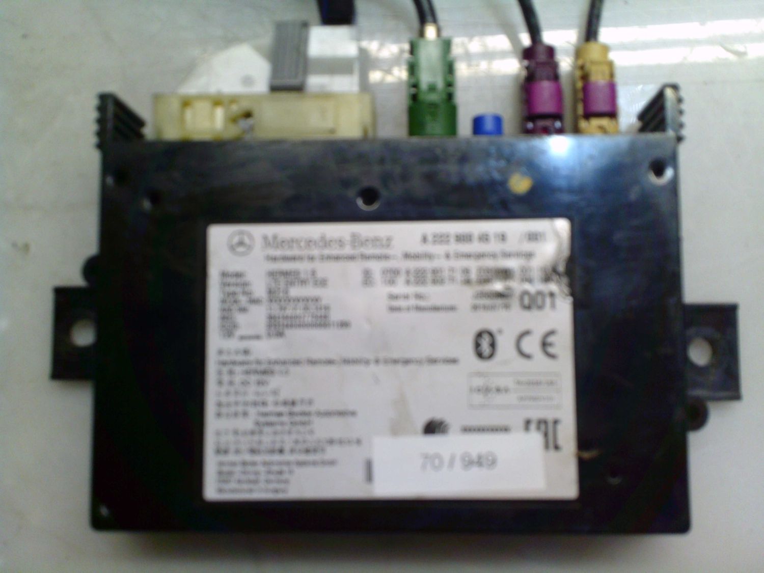 70-949 Centralina Controllo Telematico Becker A 222 900 45 19 / 001 A2229004519001 HERMES 2.1    MERCEDES  Varie