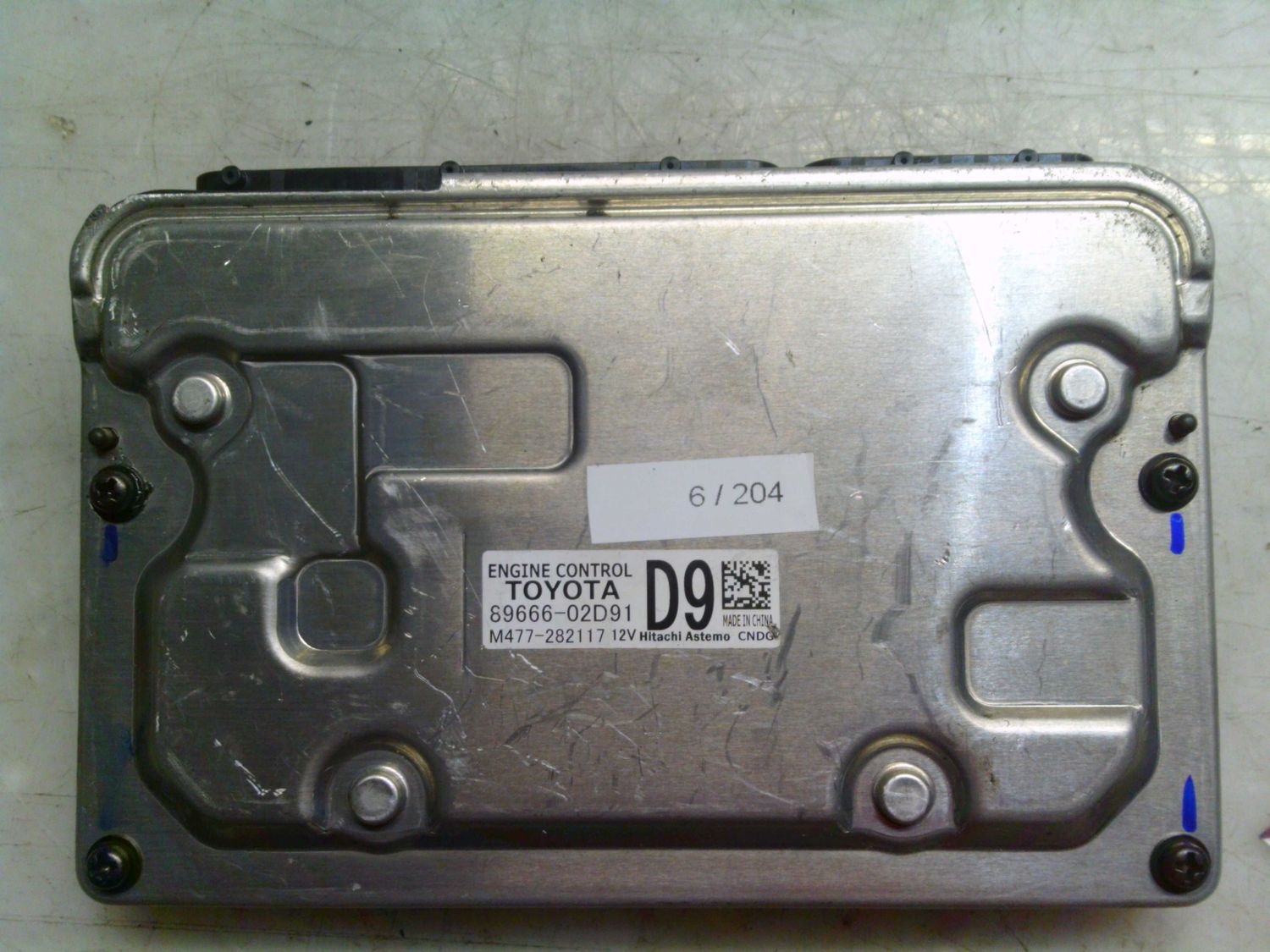 6-204 Centralina Motore Toyota 89666-02D91 8966602D91 M477-282117 D9   TOYOTA Benzina COROLLA