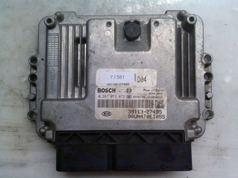7-581 Centralina Motore Bosch 0 281 013 072 0281013072 39113-27485 1039S17860 90UN4T0EI04S  KIA Diesel Carens