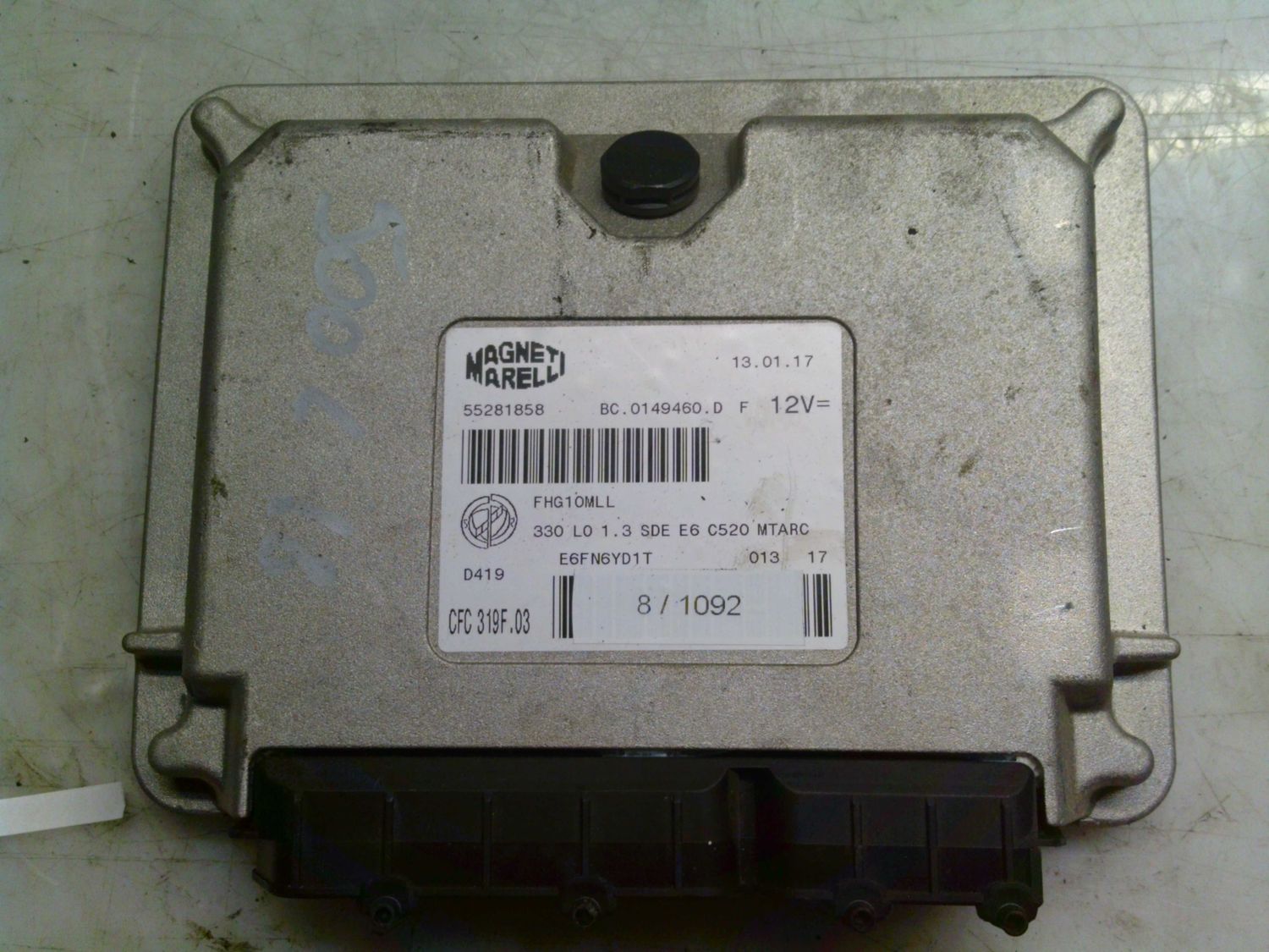8-1092 Centralina Cambio Automatico Magneti Marelli 55281858   CFC 319F.03 BC.0149460.D   FIAT  500