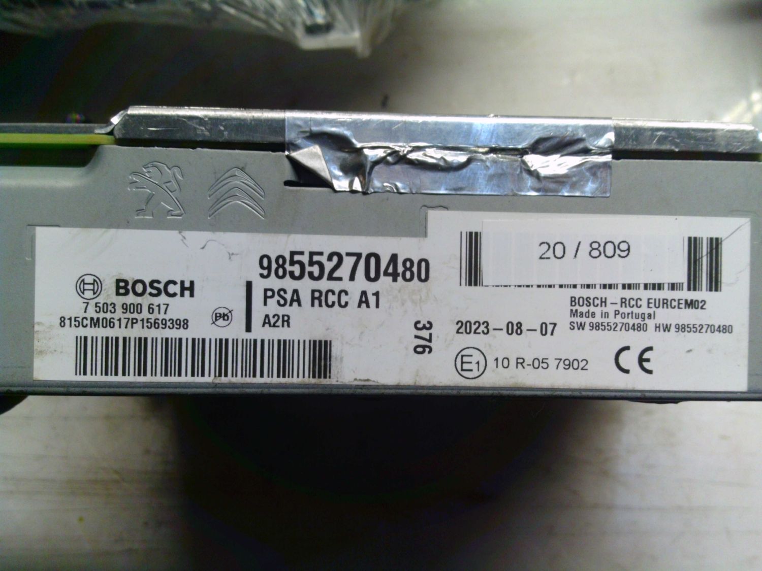 20-809 Navigatore Bosch 9855270480   PSA RCC A1 7 503 900 617 9855270480 RCC EURCEM02 CITROEN  C 3
