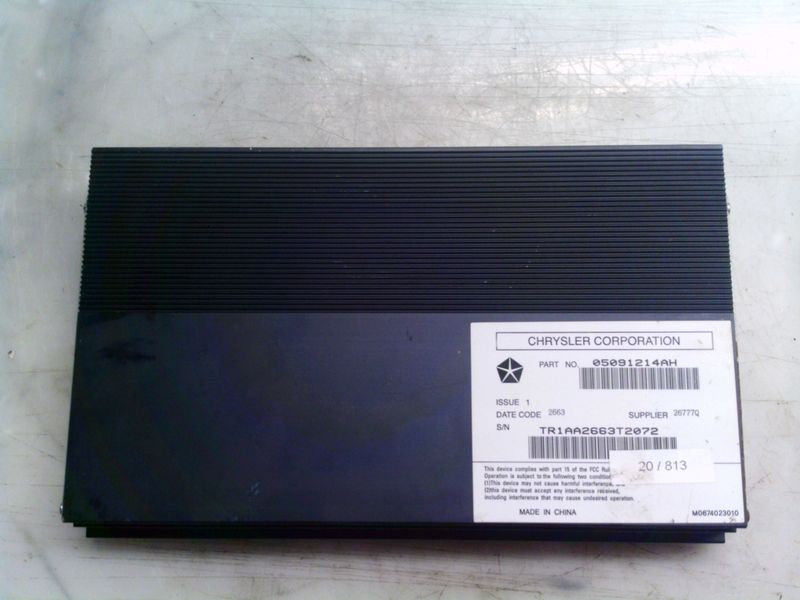 20-813 Amplificatore Audio Jeep 05091214AH   26777Q    JEEP  GRAND CHEROKEE