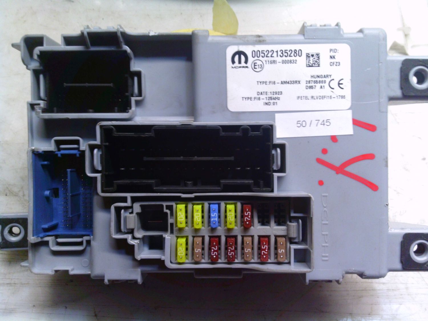 50-745 Body Computer Mopar 28765869   00522135280    LANCIA Elettrica / Benzina YPSILON