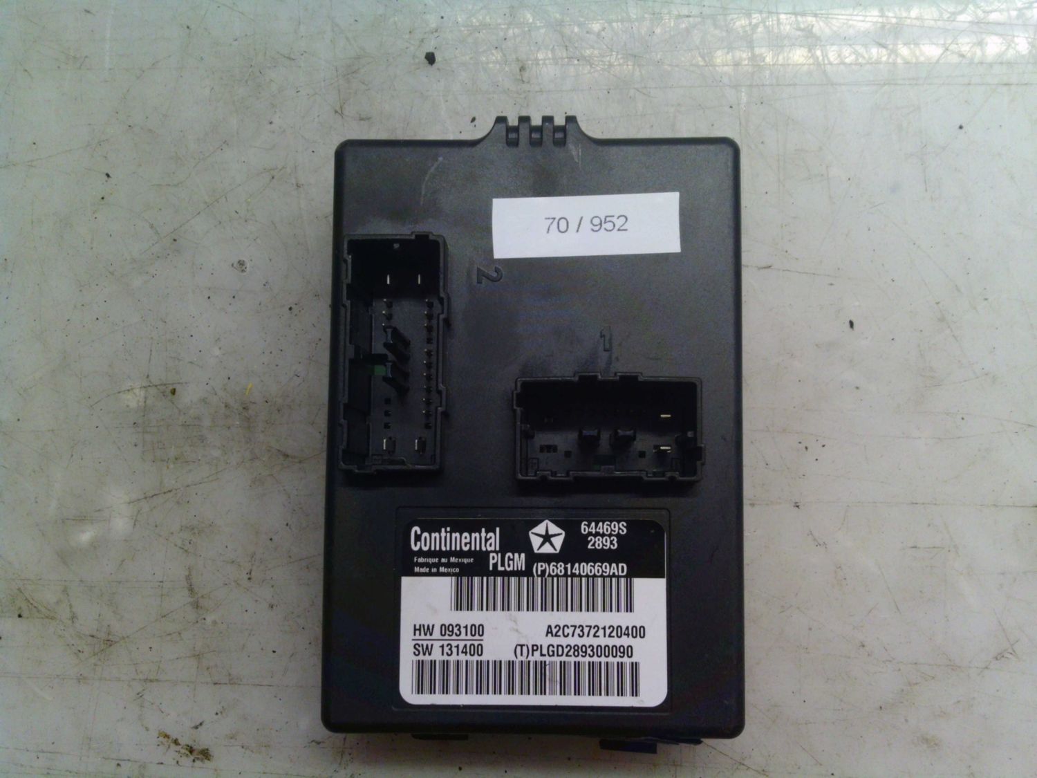 70-952 Modulo di Controllo Continental 68140669AD   A2C7372120400 HW: 093100 SW: 131400  JEEP  GRAND CHEROKEE