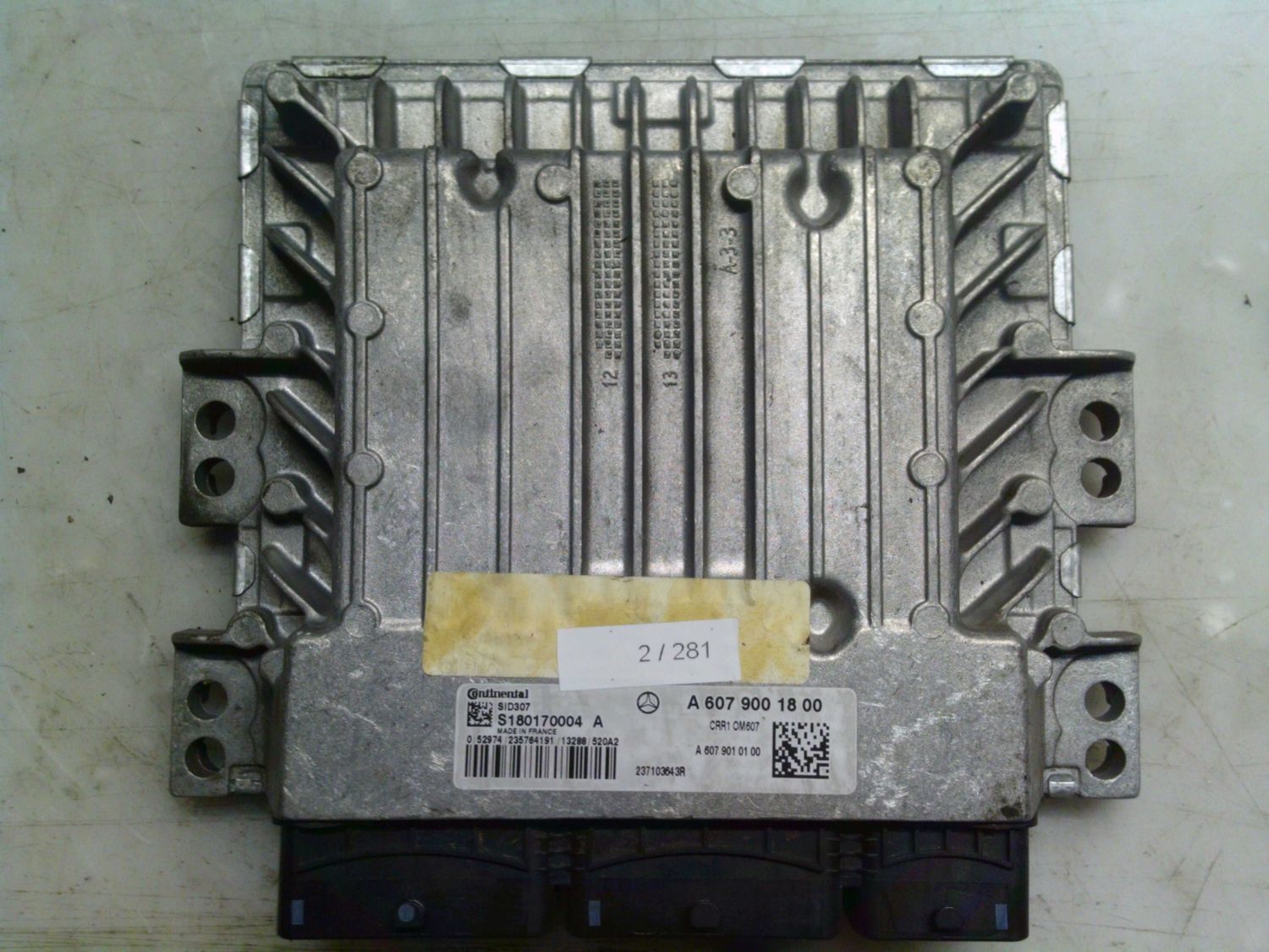 2-281 Centralina Motore Continental A 607 900 18 00 A6079001800 S180170004 A 237103643R SID307 CRR1 MERCEDES Diesel Classe A