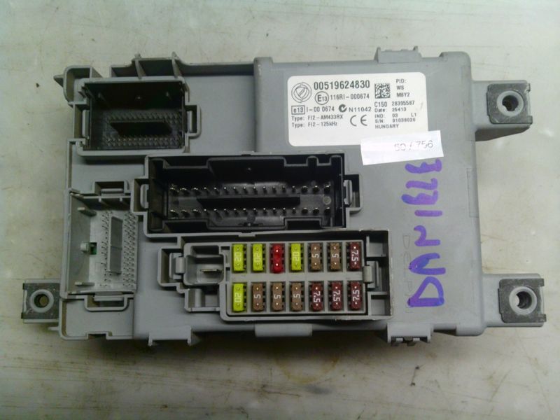 50-756 Body Computer Delphi 00519624830   28395587   FI2-AM433RX  FIAT Benzina Punto