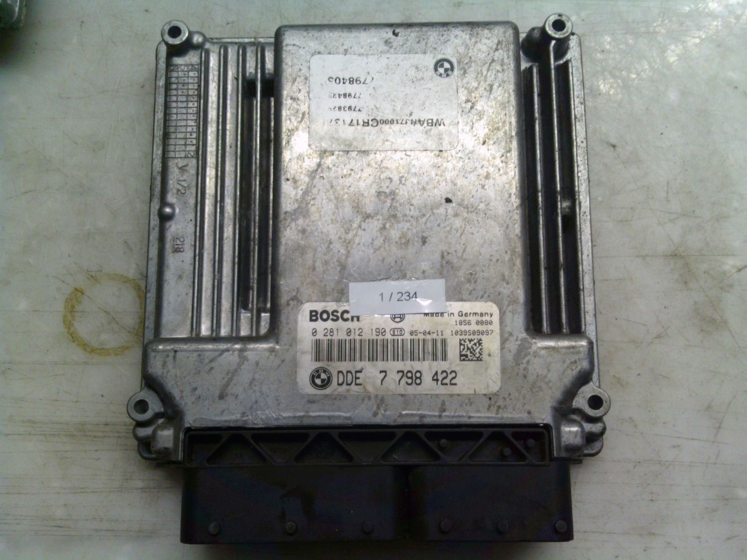 1-234 Centralina Motore Bosch 0 281 012 190 0281012190 7 798 422 1039S09097   BMW Diesel Serie 5