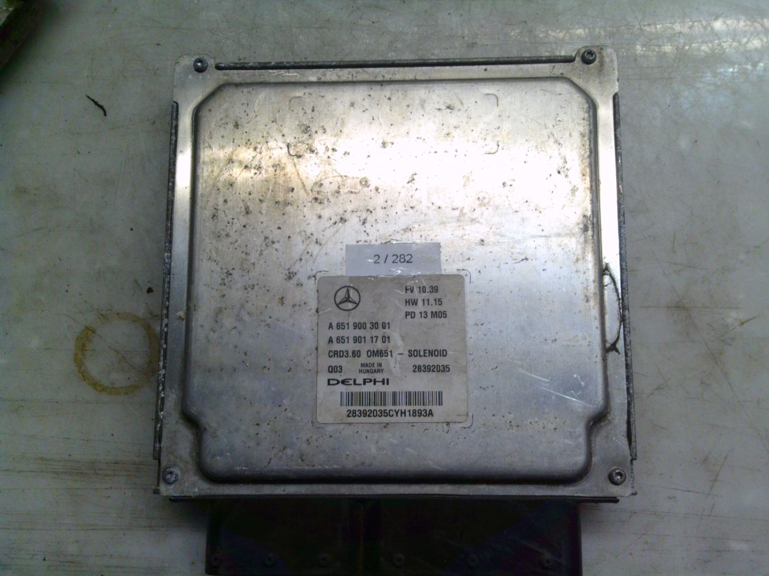 2-282 Centralina Motore Delphi 28392035   A 651 900 30 01 A 651 901 17 01 CRD3.60 OM651 MERCEDES Diesel Classe B