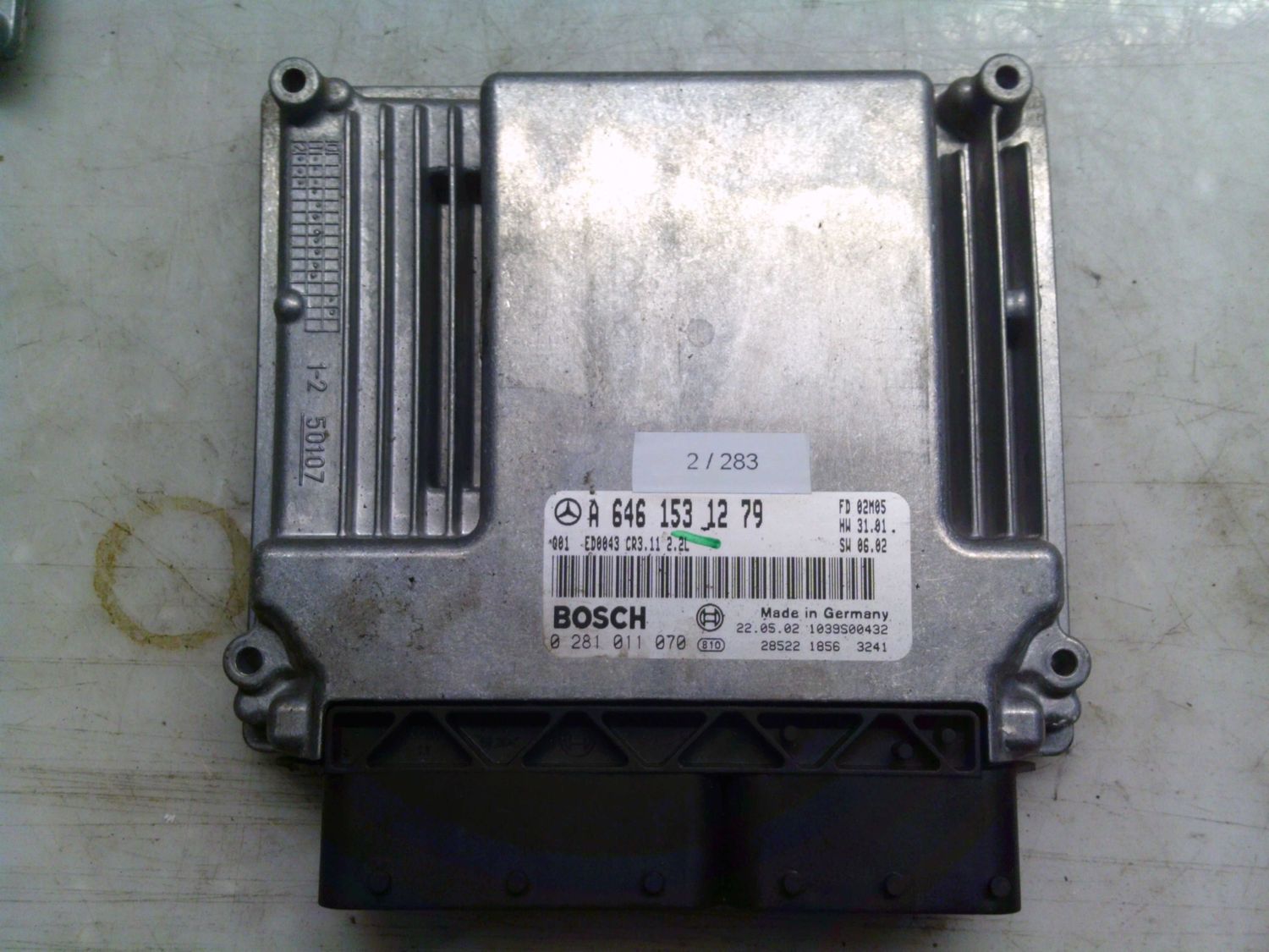 2-283 Centralina Motore Bosch 0 281 011 070 0281011070 A 646 153 12 79 1039S00432 CR3.11  MERCEDES Diesel CLASSE E