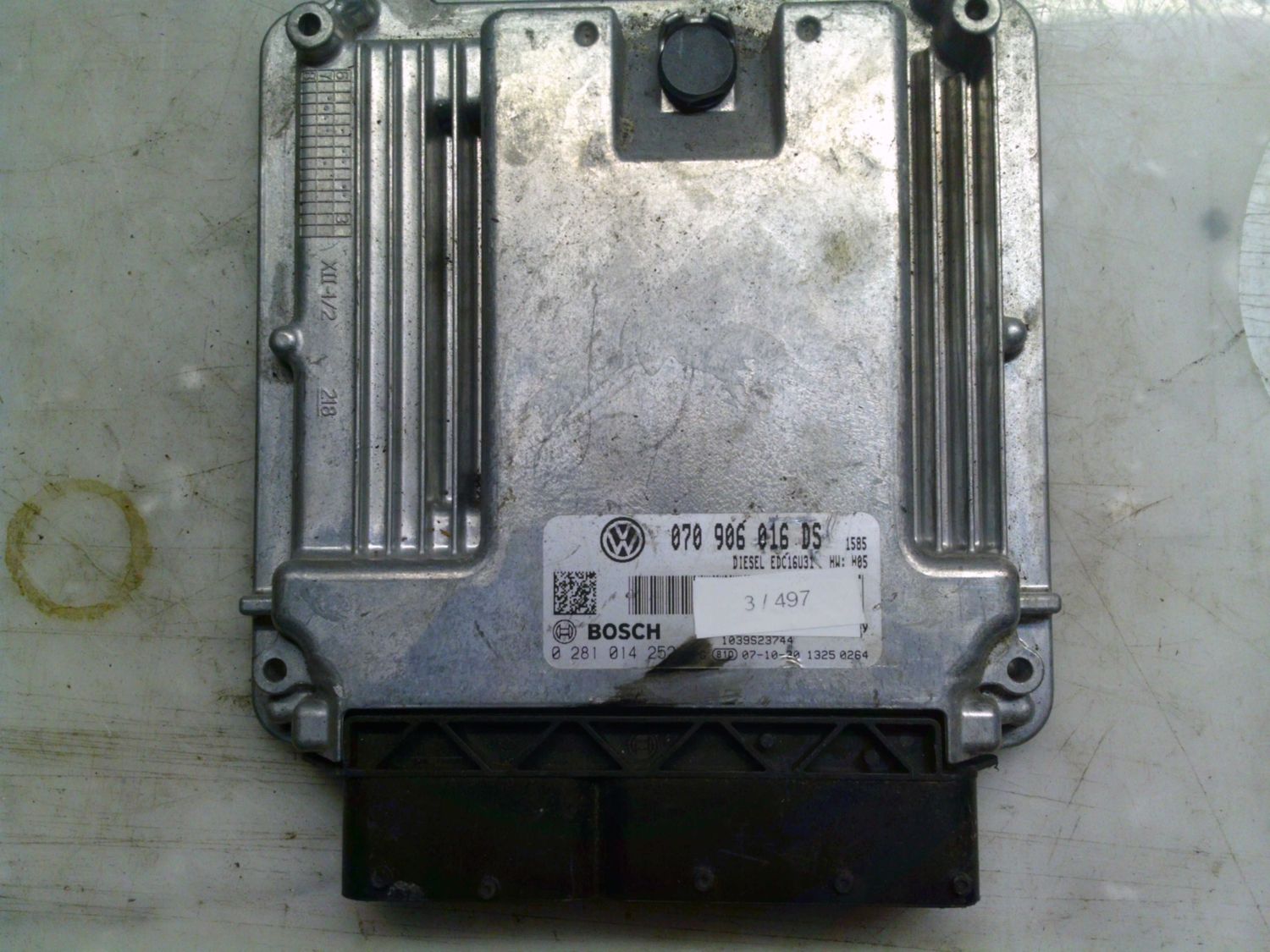 3-497 Centralina Motore Bosch 0 281 014 252 0281014252 070 906 016 DS 1039S23744 EDC16U31  VOLKSWAGEN Diesel TRANSPORTER