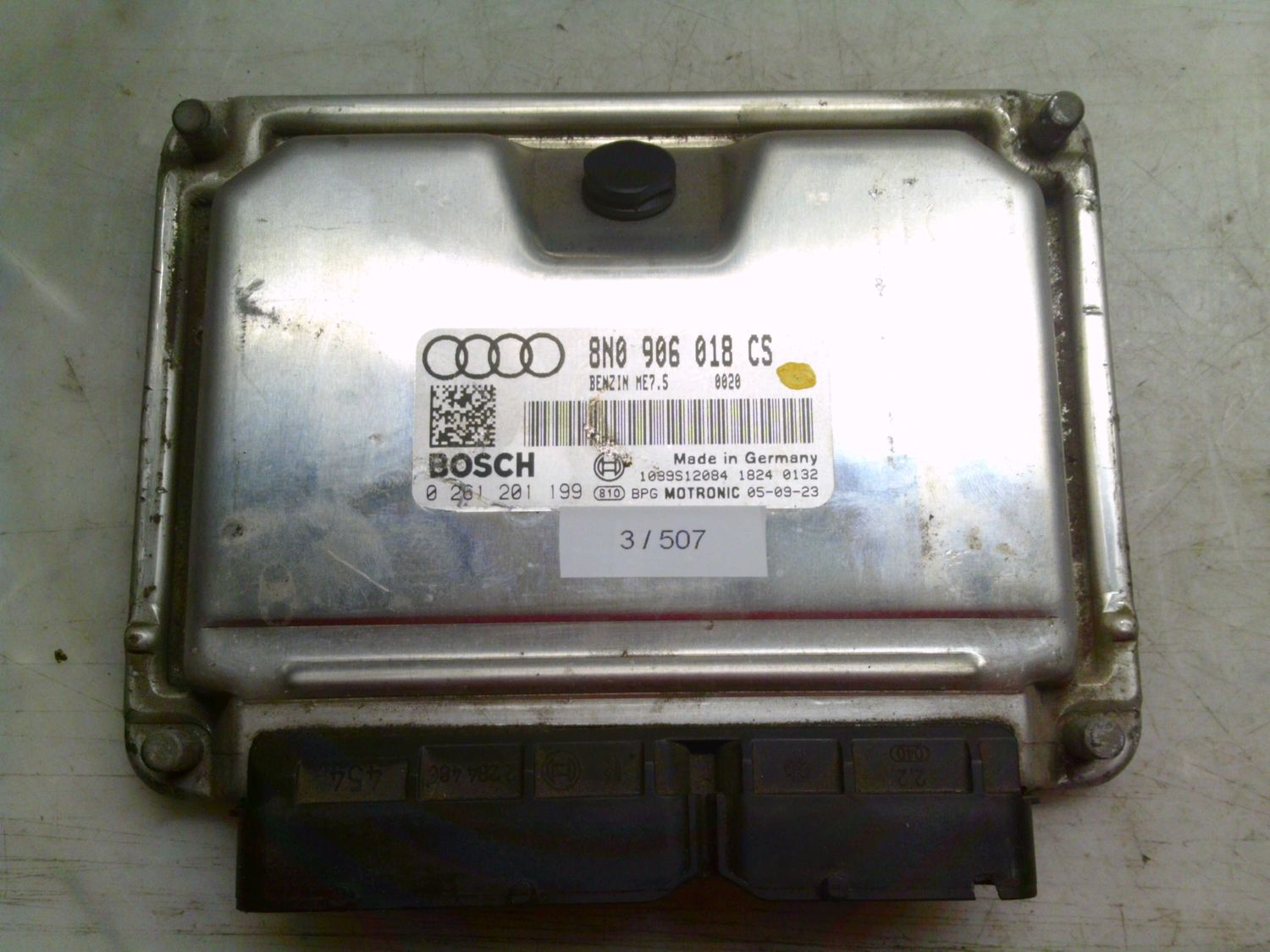 3-507 Centralina Motore Bosch 0 261 201 199 0261201199 8N0 906 018 CS 1039S12084 ME7.5  AUDI Benzina TT