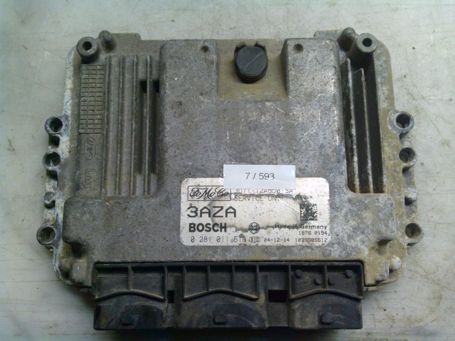 7-593 Centralina Motore Bosch 0 281 011 618 0281011618 3U71-12A650-SA 1039S05512 3AZA  MAZDA Diesel 3