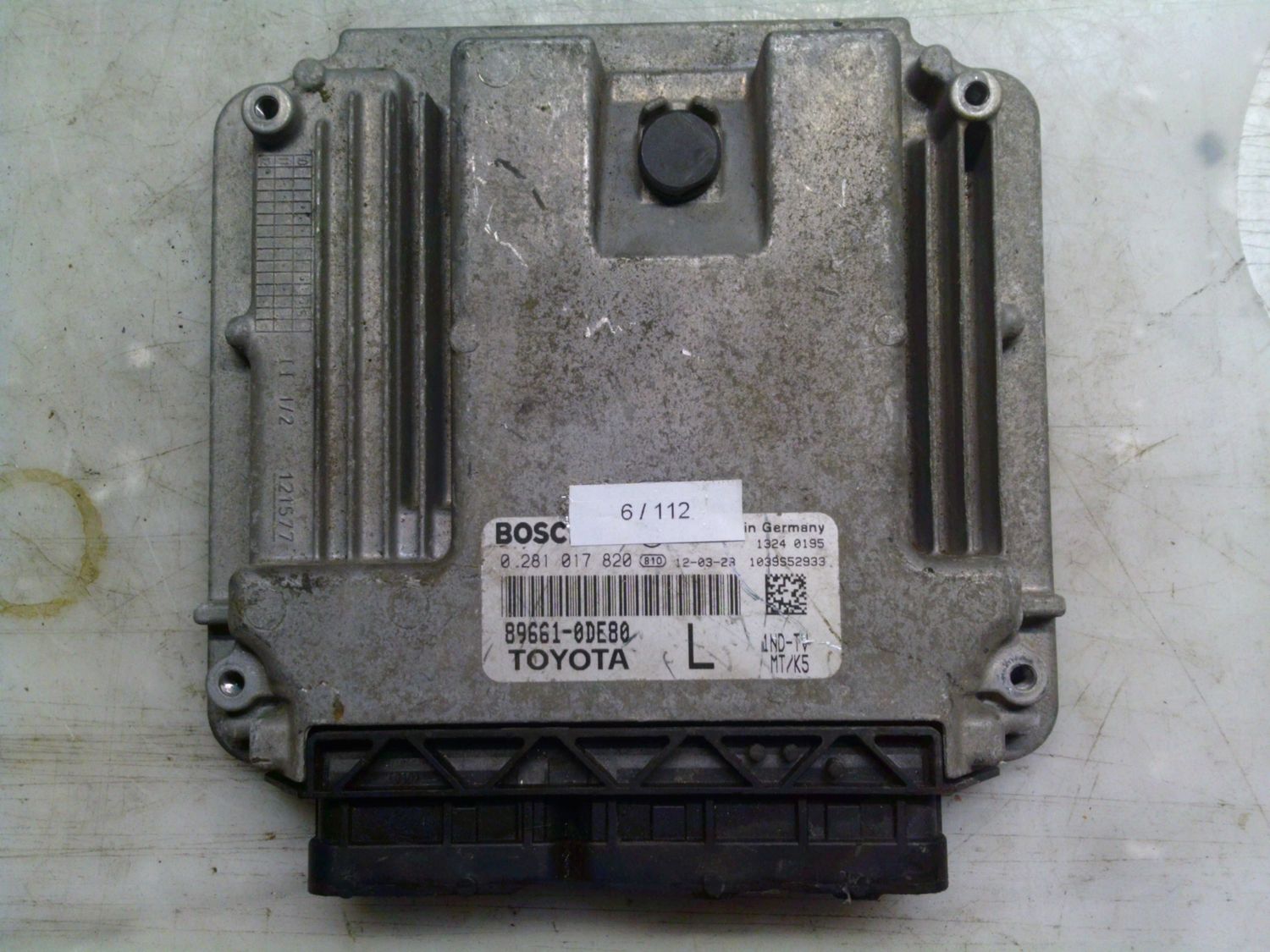 6-112 Centralina Motore Bosch 0 281 017 820 0281017820 89661-0DE80 1039S52933 1ND-TV MT/K5  TOYOTA Diesel Yaris