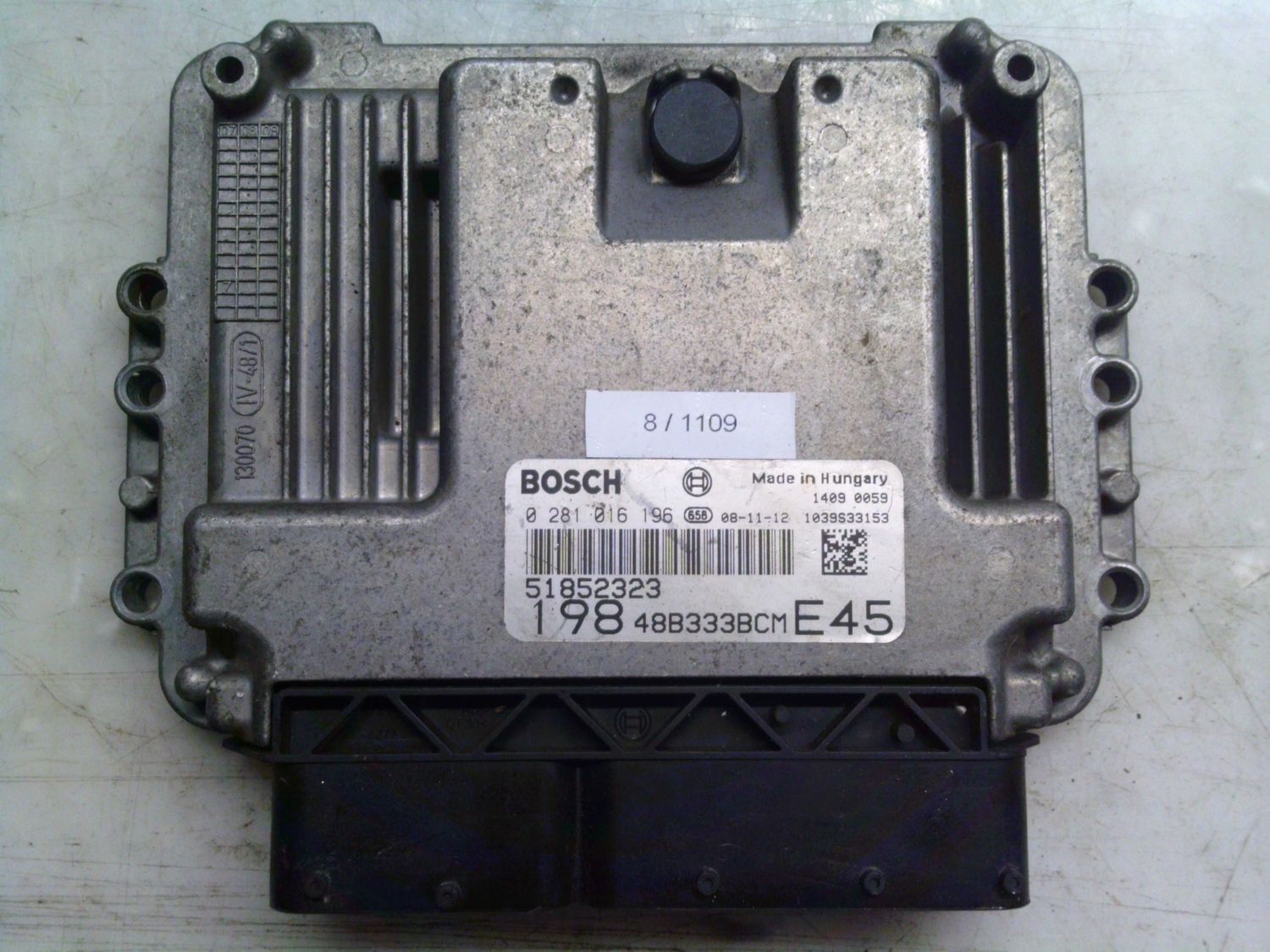 8-1109 Centralina Motore Bosch 0 281 016 196 0281016196 51852323 1039S33153 198 48B333BCM E45  FIAT Diesel BRAVO_BRAVA