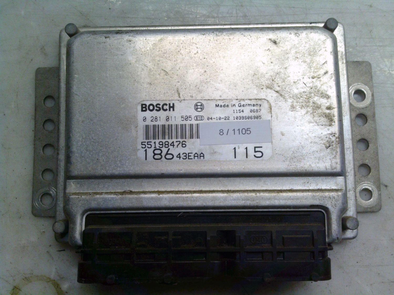 8-1105 Centralina Motore Bosch 0 281 011 505 0281011505 55198476 1039S06905 186 43EAA 115   FIAT Diesel Multipla