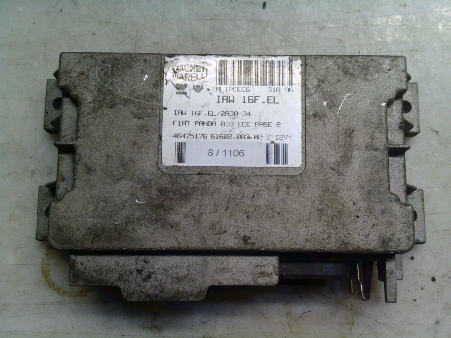 8-1106 Centralina Motore Magneti Marelli IAW 16F.EL IAW16F.EL 61602.080.02  46475176  FIAT Benzina Panda