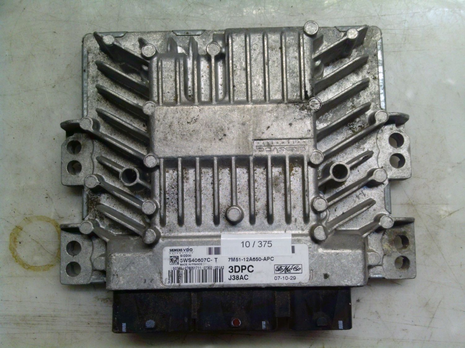 10-375 Centralina Motore Siemens 5WS40607C-T 5WS40607CT 7M51-12A650-APC SID 206 3DPC J38AC FORD Diesel Varie 10-375 Centralina Motore Siemens 5WS40607C-T 5WS40607CT 7M51-12A650-APC SID 206 3DPC J38AC FORD Diesel Varie