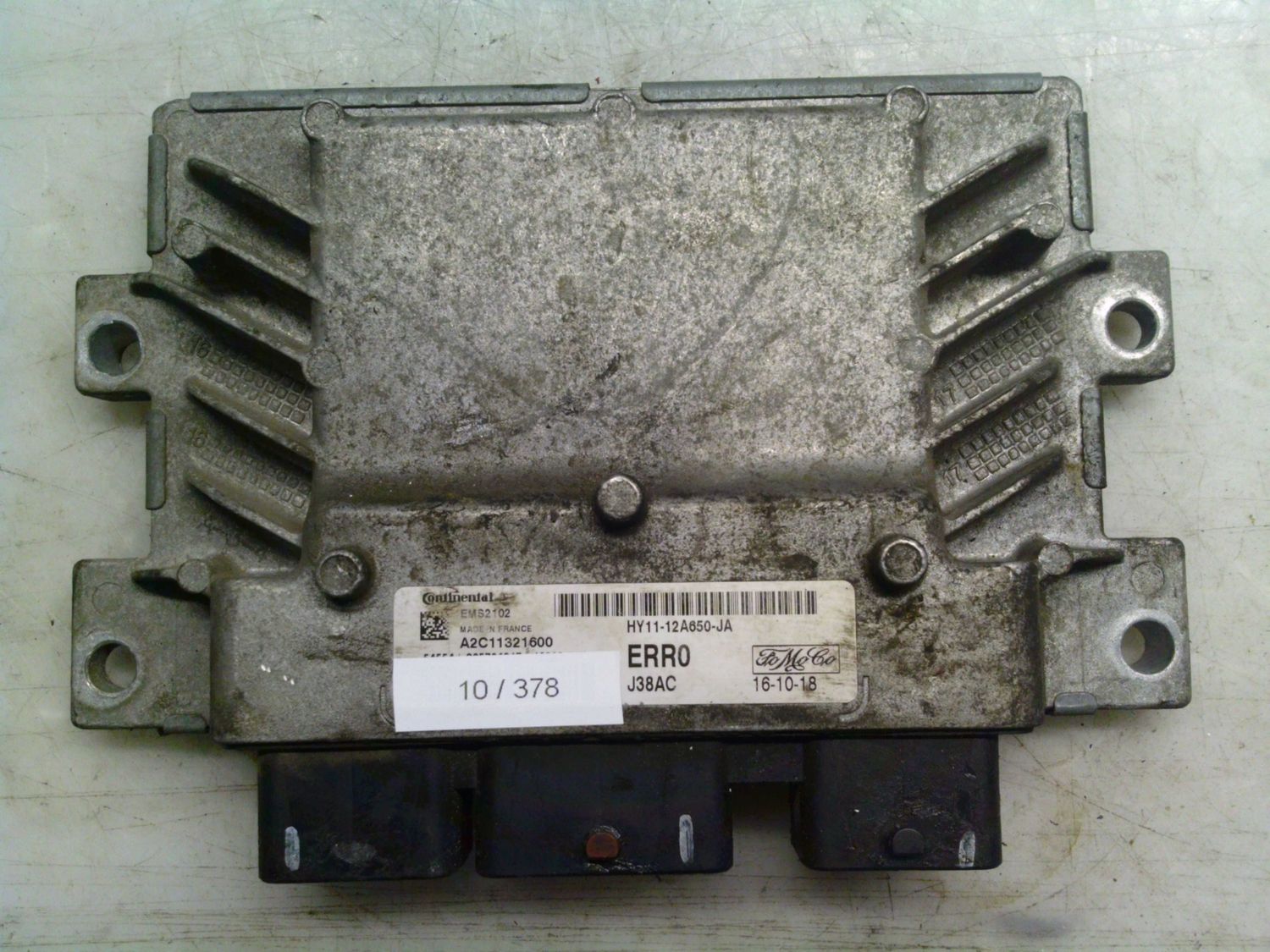 10-378 Centralina Motore Continental A2C11321600   HY11-12A650-JA ERRO J38AC EMS2102  FORD Benzina B-MAX