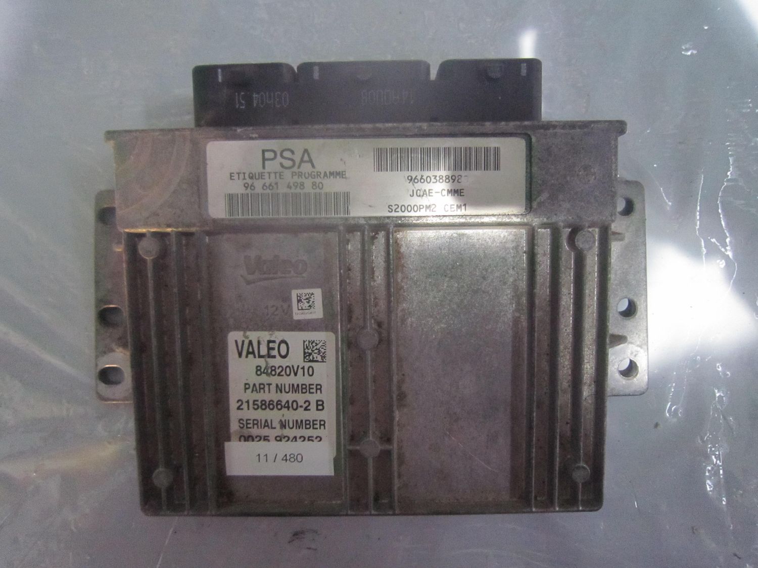 11-480 Centralina Motore Valeo 21586640-2 B 215866402B 96 661 498 80 S2000PM2  CEM1 84820V10  CITROEN / PEUGEOT Benzina Varie
