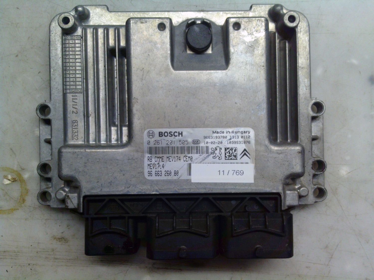 11-769 Centralina Motore Bosch 0 261 201 505 0261201505 96 663 260 80 1039S31876 MEV17.4  PEUGEOT Benzina 207