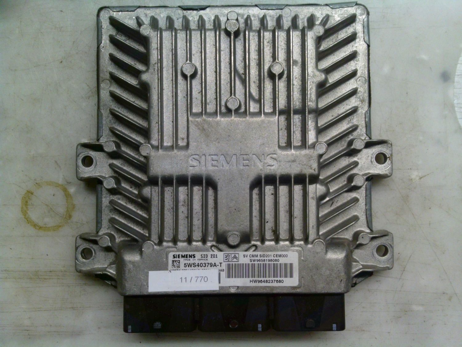 11-770 Centralina Motore Siemens 5WS40379A-T 5WS40379AT 9658198080 9648237680 SID 201  CITROEN / PEUGEOT Diesel Varie