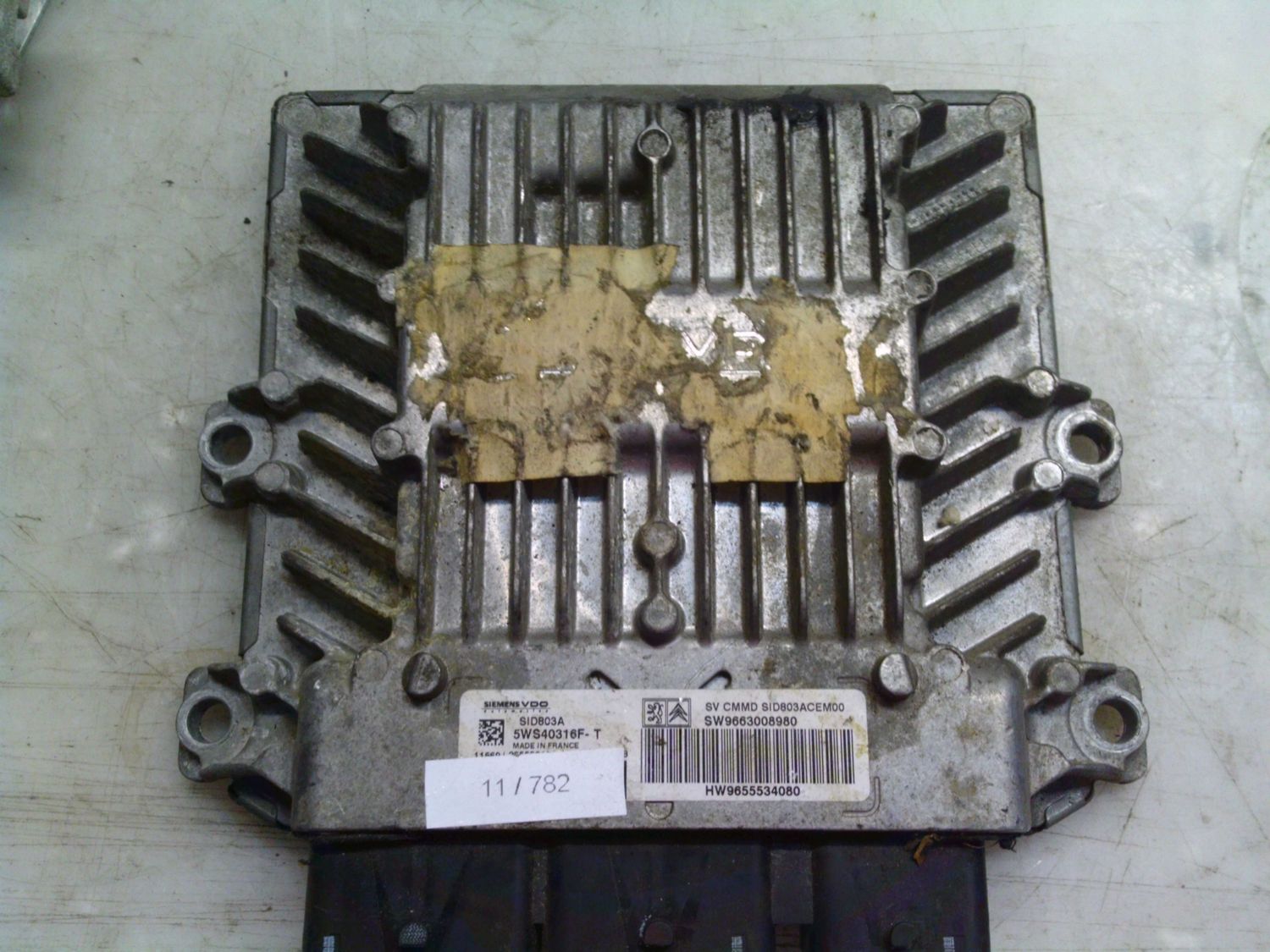 11-782 Centralina Motore Siemens 5WS40316F-T 5WS40316FT 9663008980 9655534080 SID803A  CITROEN / PEUGEOT Diesel VARIE