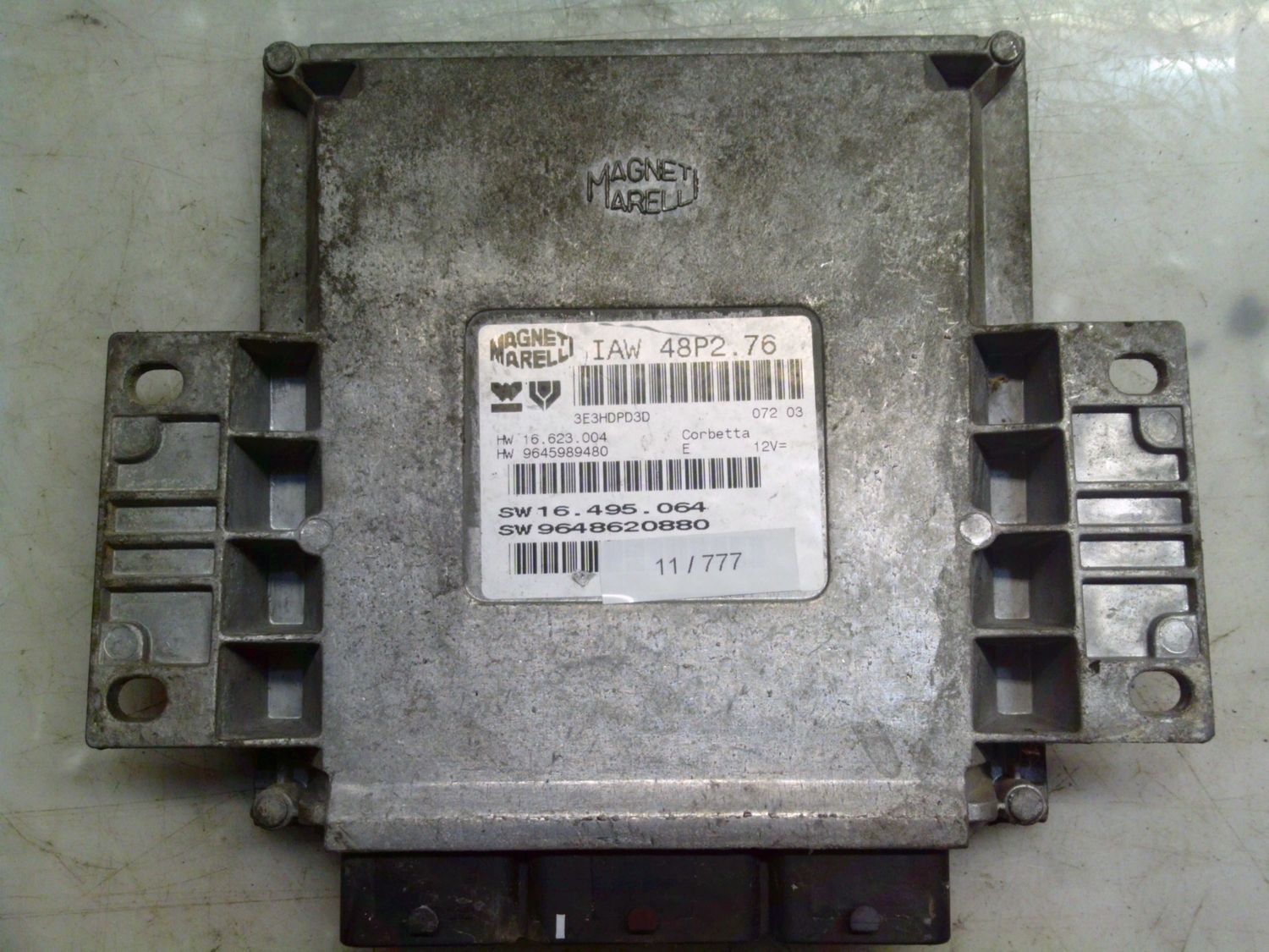11-777 Centralina Motore Magneti Marelli IAW 48P2.76 IAW48P2.76 9648620880  16.495.064  PEUGEOT Benzina 207