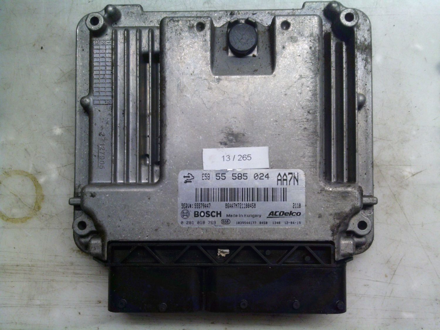 13-265 Centralina Motore Bosch 0 281 018 769 0281018769 55 585 024 1039S44177 55579447 AA7N OPEL Diesel INSIGNIA