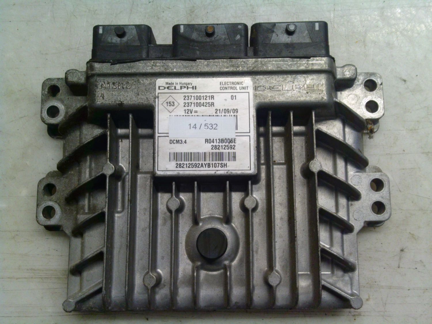 14-532 Centralina Motore Delphi 237100121R   R0413B006E 237100425R DCM3.4  RENAULT Diesel Megane_Scenic
