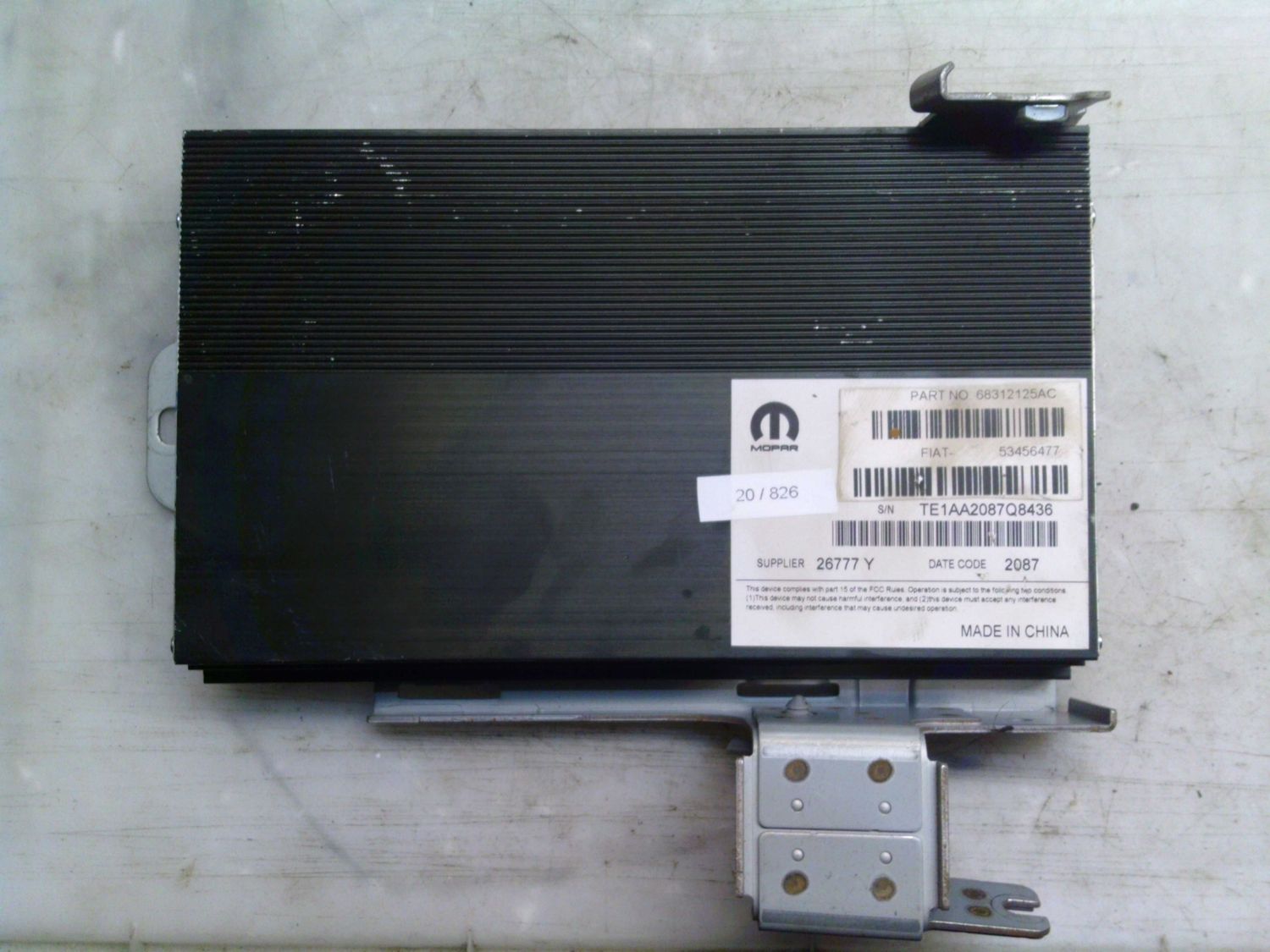 20-826 Amplificatore Audio Mopar 68312125AC   53456477    JEEP  Compass