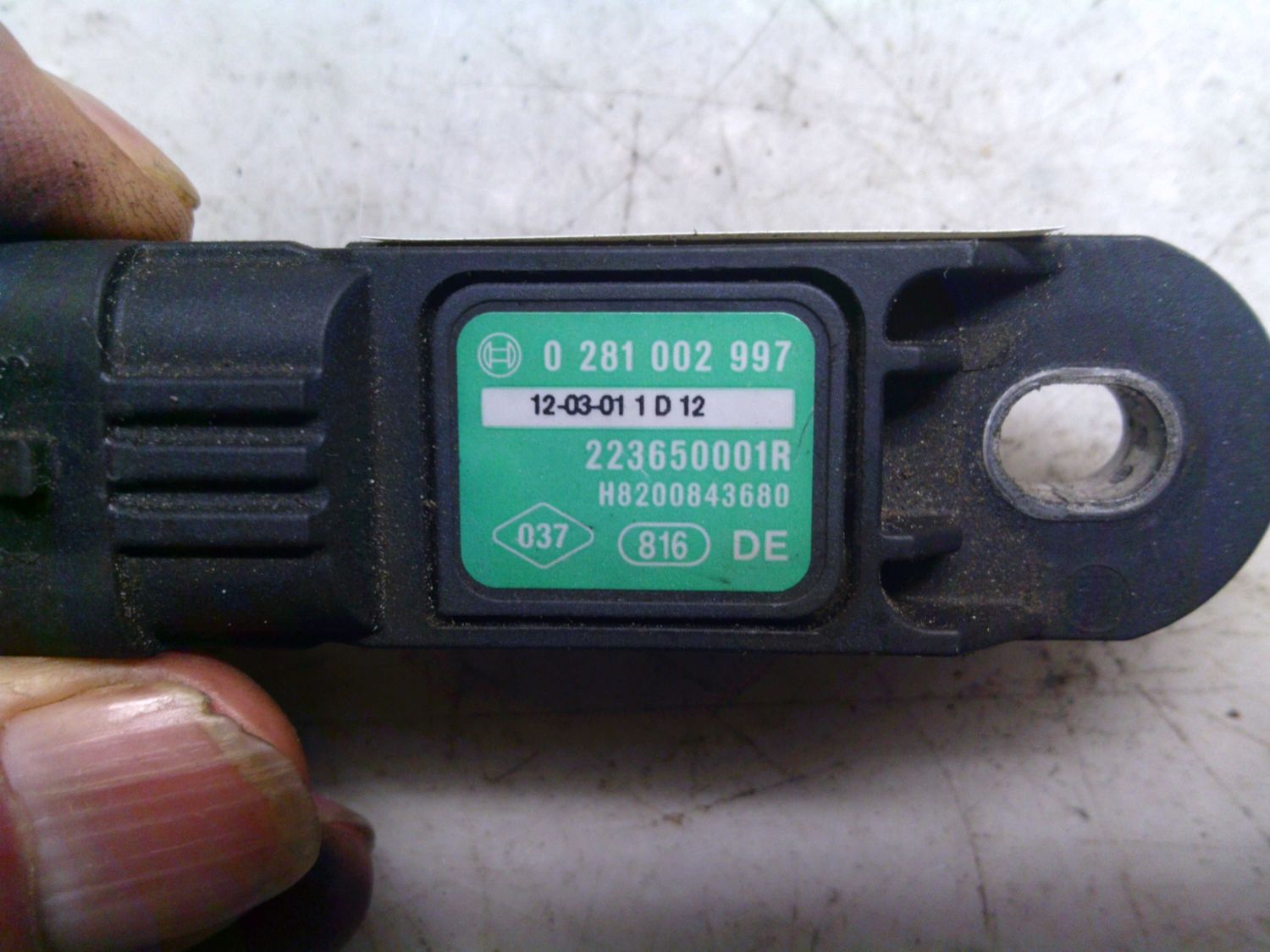 31-259 Sensore Pressione Alimentazione Bosch 0 281 002 997 0281002997 223650001R    RENAULT Diesel VARIE