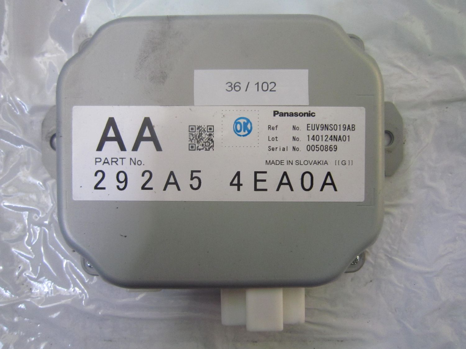 36-102 Regolatore Di Tensione Panasonic 292A5 4EA0A 292A54EA0A     NISSAN Diesel Varie