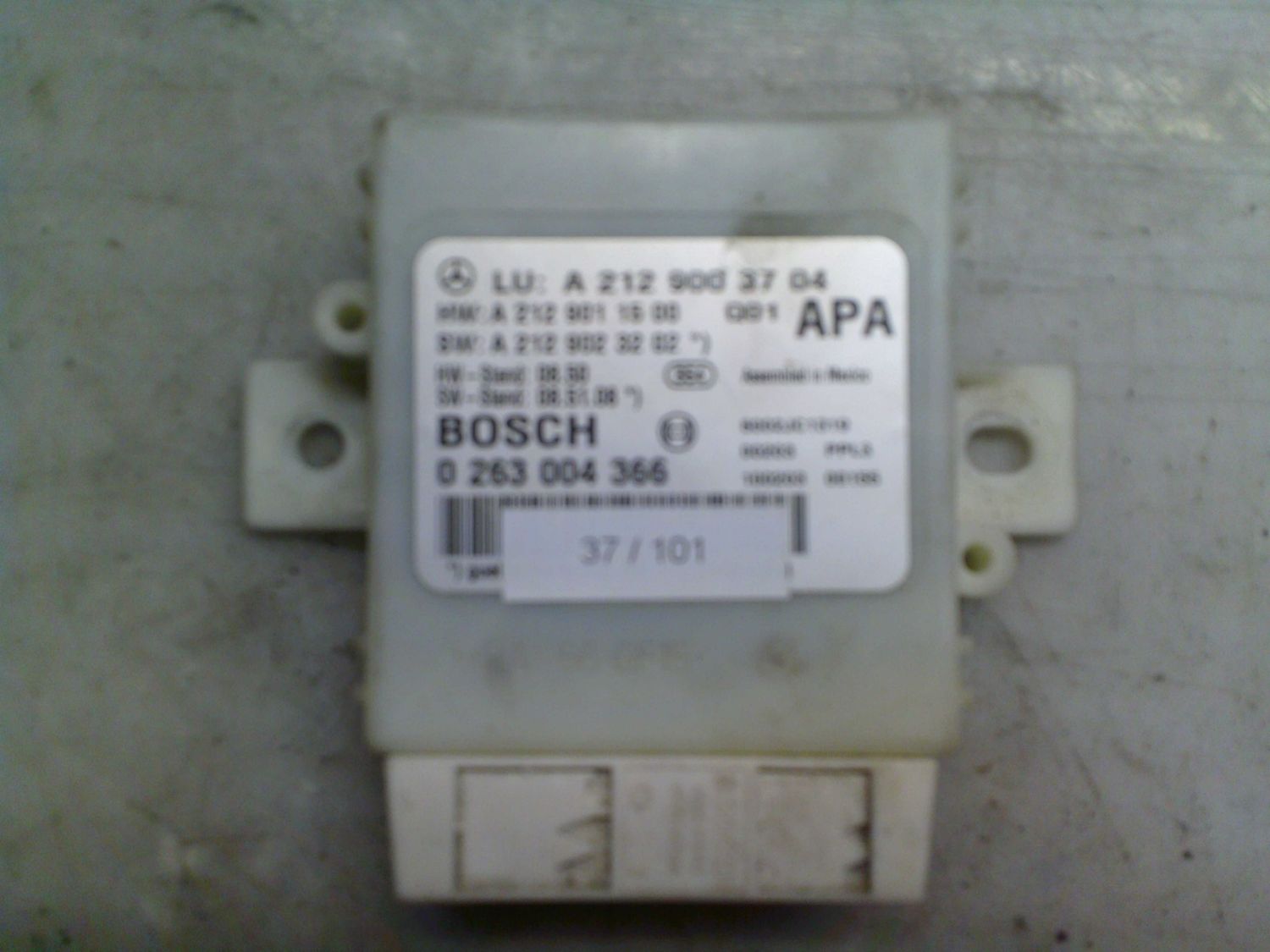 37-101 Centralina sensori parcheggio Bosch 0 263 004 366 0263004366 A 212 900 37 04 A2129011501 A2129023202 Q01 MERCEDES  CLASSE E